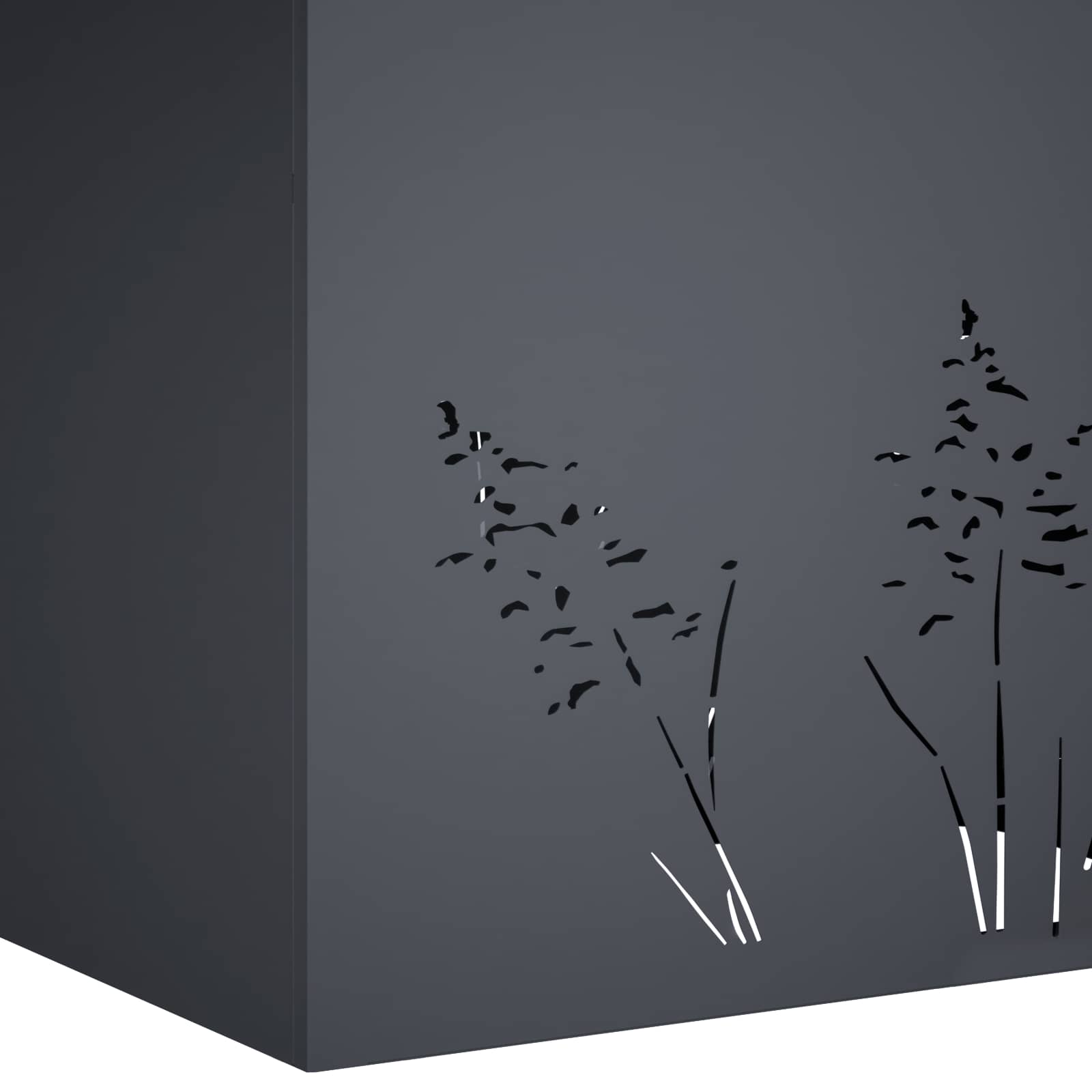 Vaso da giardino Antracite 80 x 20 x 49 cm
