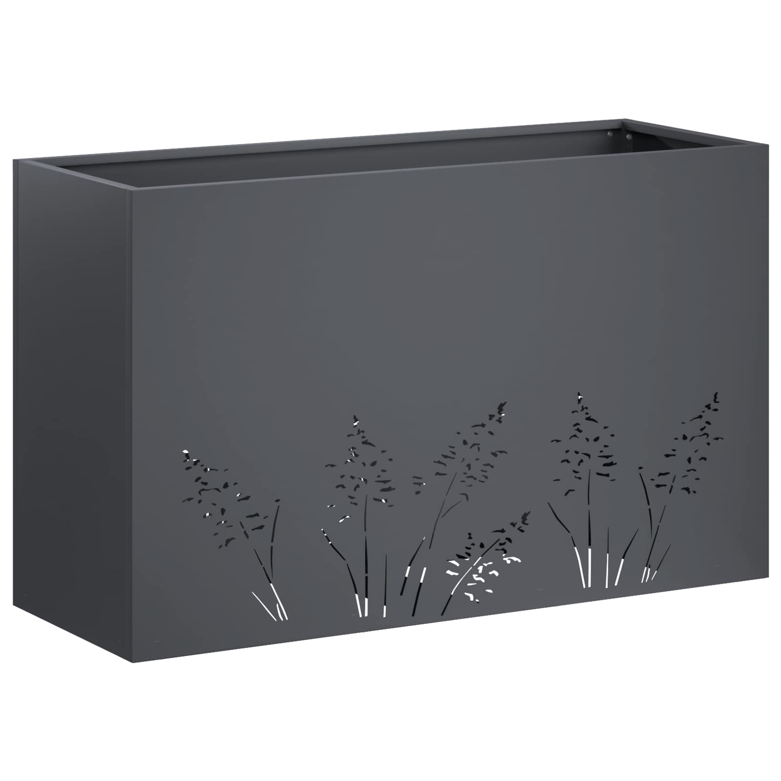 Vaso da giardino 2 pz Antracite 80 x 20 x 49 cm