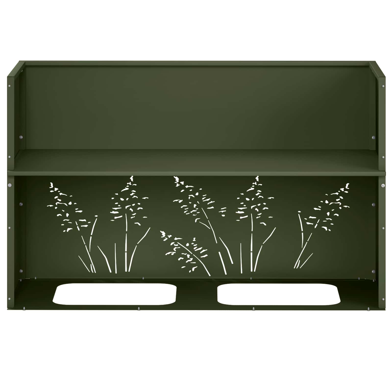 Vaso da giardino 2 pz Verde Oliva 80 x 20 x 49 cm