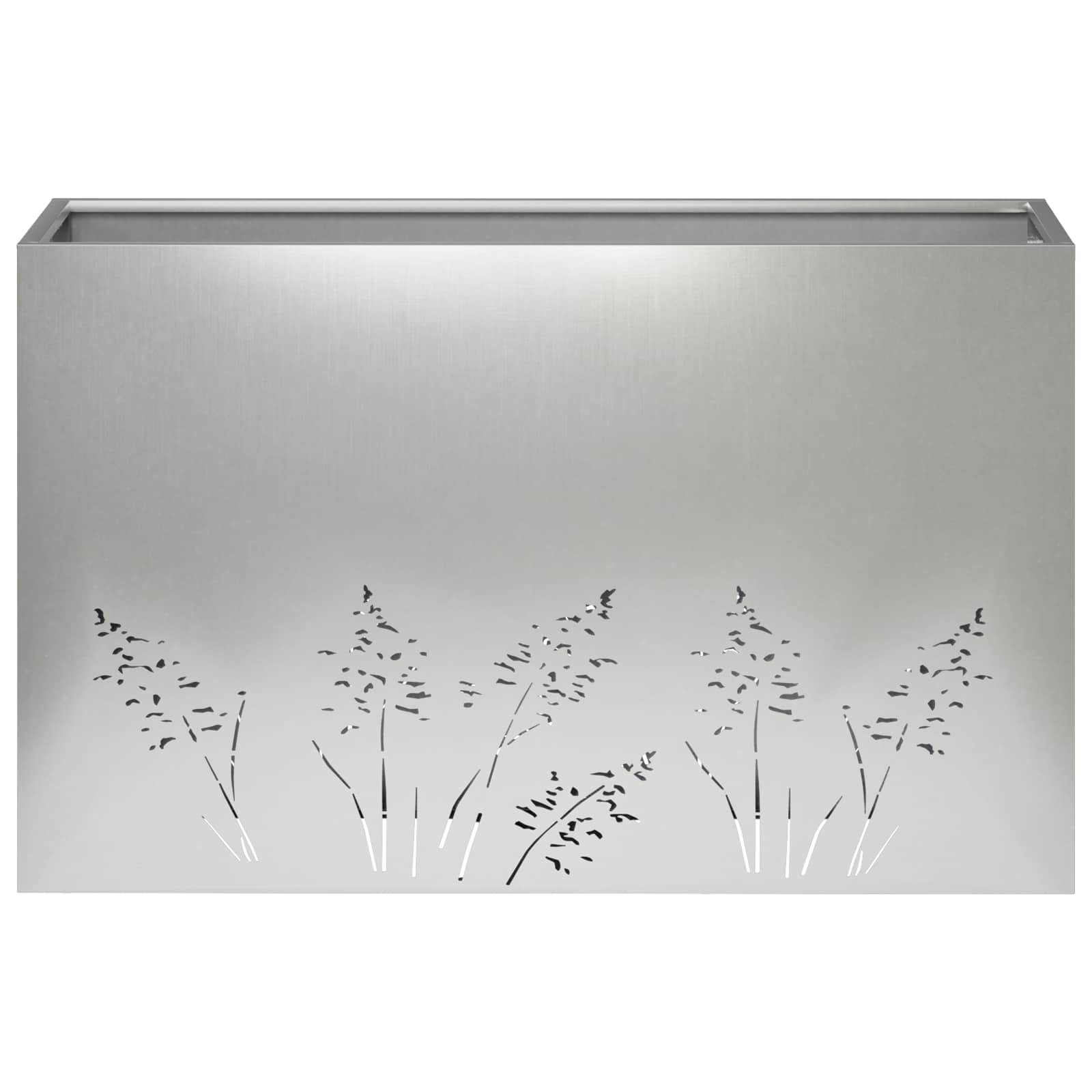 Vaso da giardino Argento 80 x 20 x 49 cm Acciaio Inox