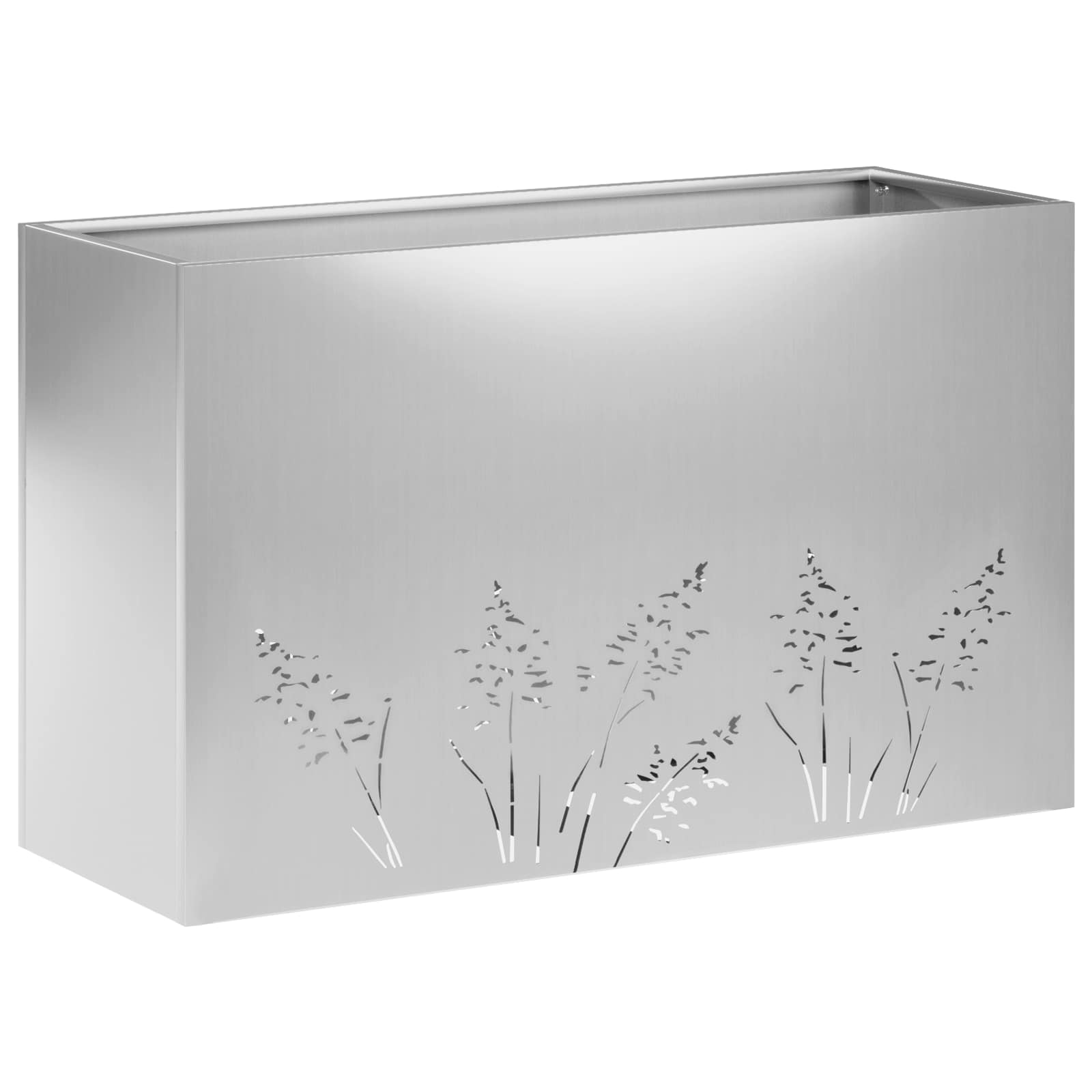 Vaso da giardino Argento 80 x 20 x 49 cm Acciaio zincato