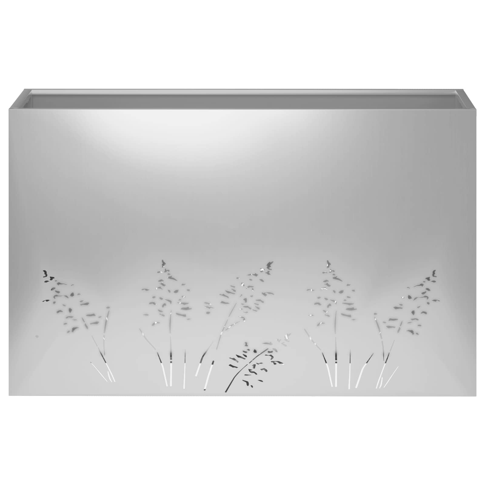 Vaso da giardino Argento 80 x 20 x 49 cm Acciaio zincato