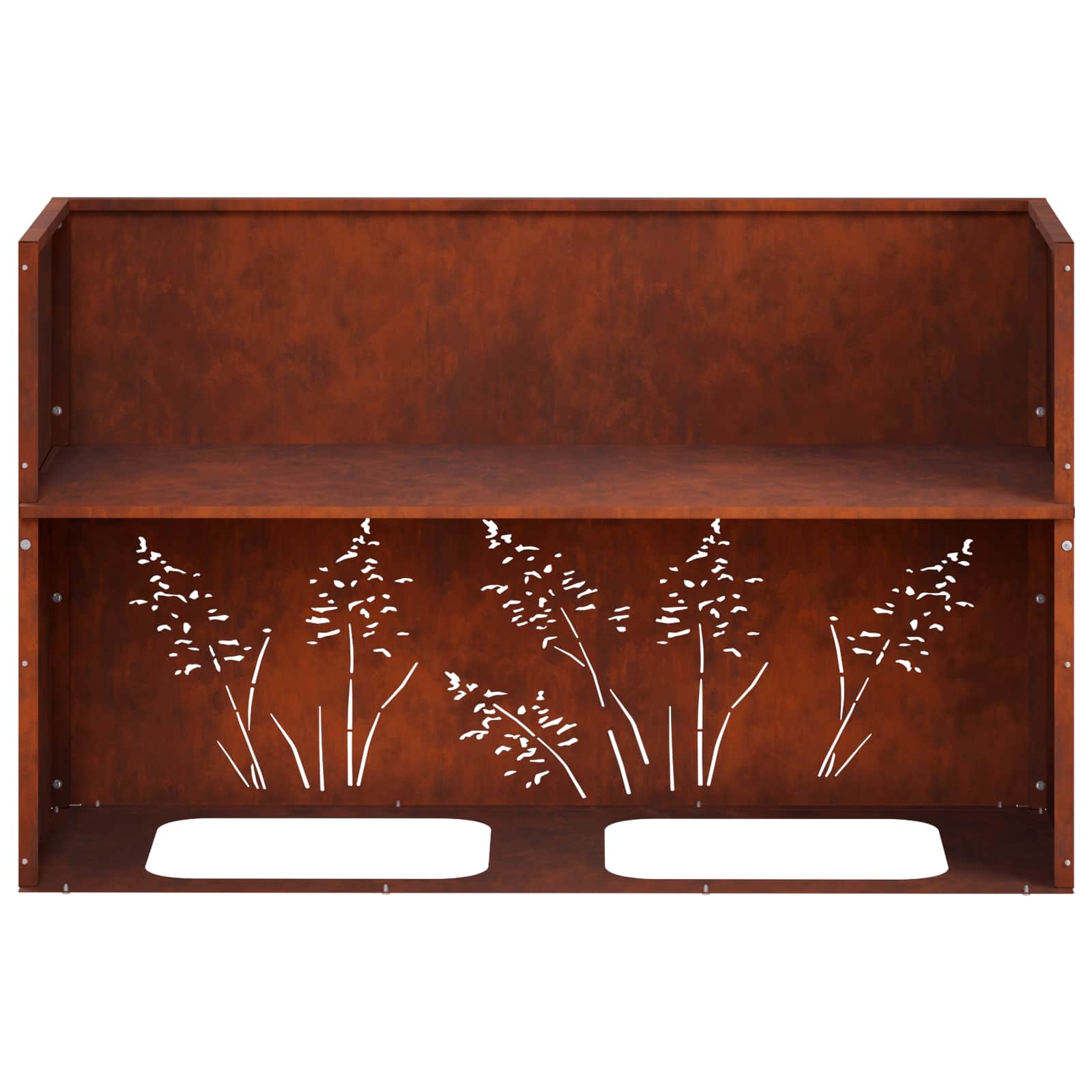Vaso da giardino 2 pz Ruggine 80 x 20 x 49 cm Acciaio Corten