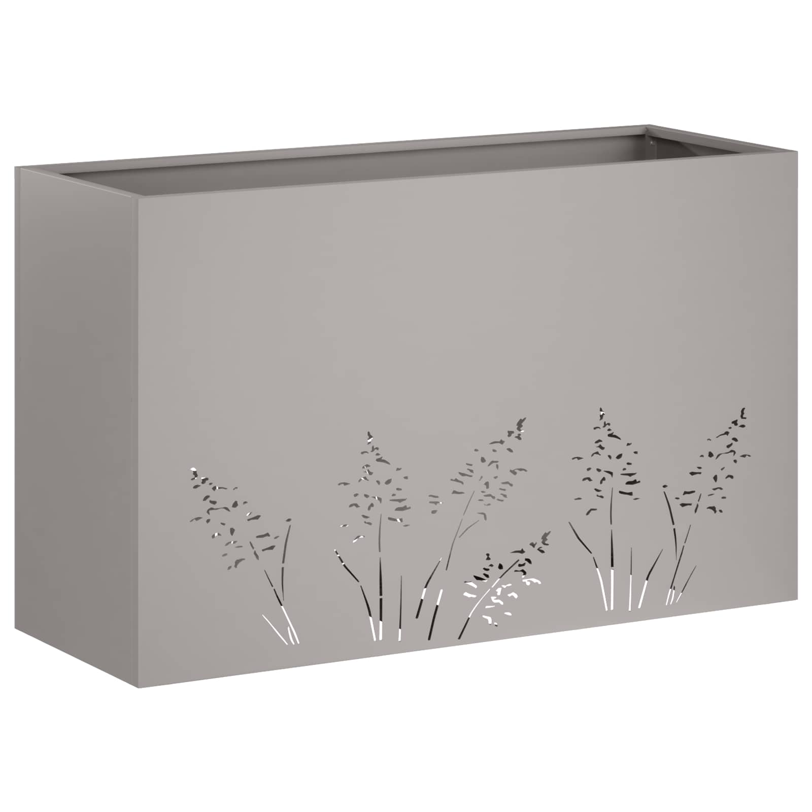 Vaso da giardino 2 pz Ruggine 80 x 20 x 49 cm Acciaio Corten