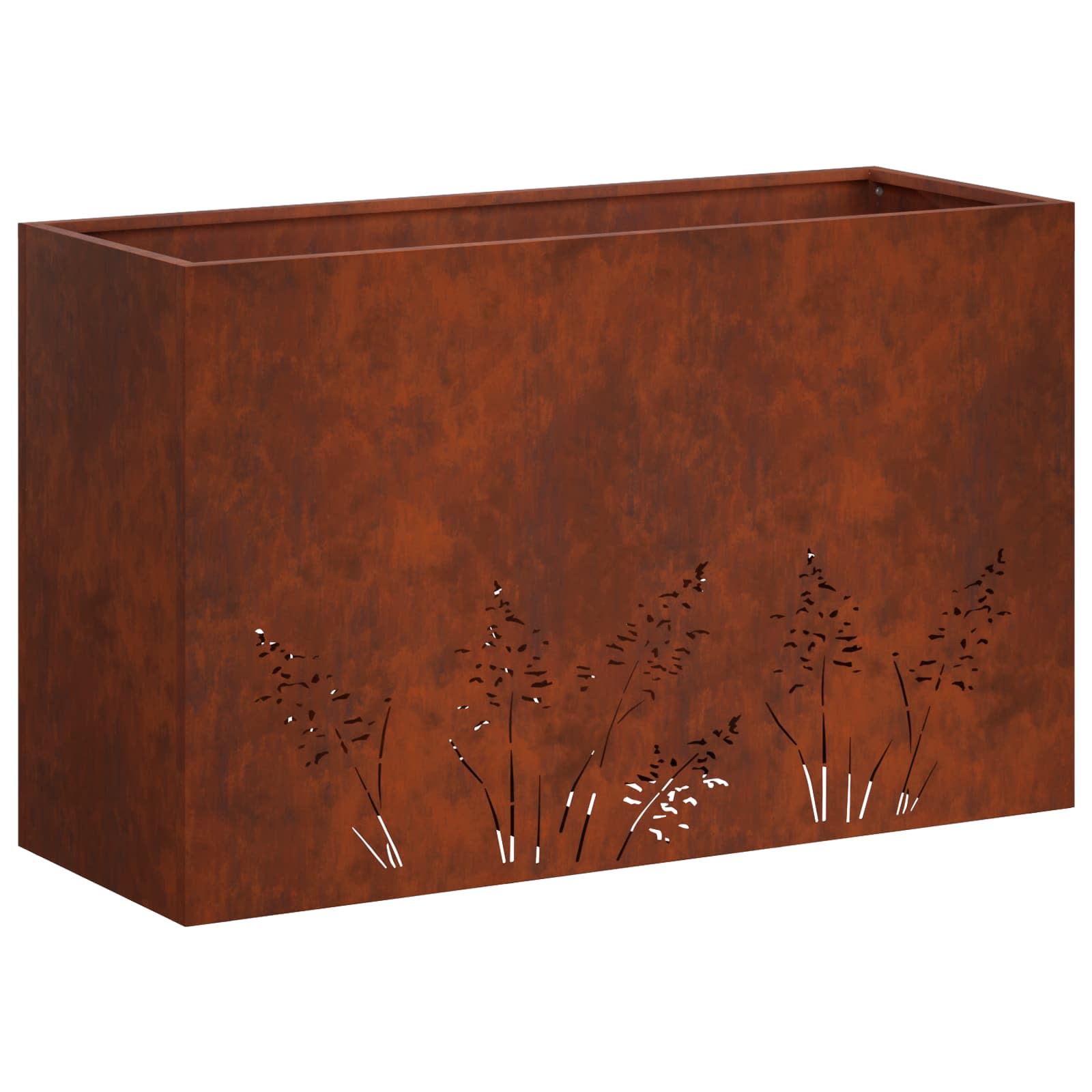 Vaso da giardino 2 pz Ruggine 80 x 20 x 49 cm Acciaio Corten