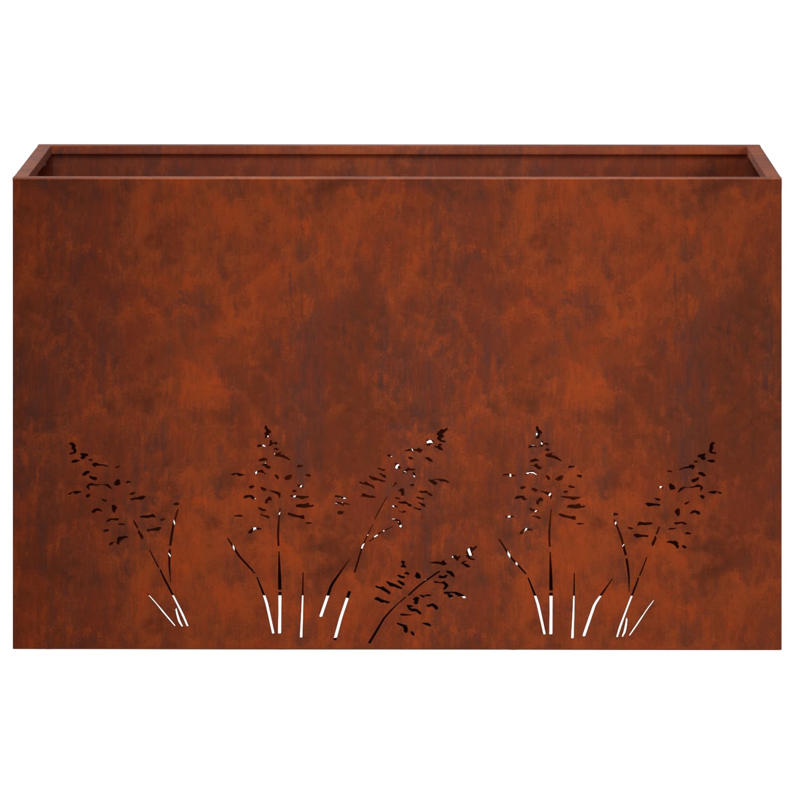 Vaso da giardino 2 pz Ruggine 80 x 20 x 49 cm Acciaio Corten