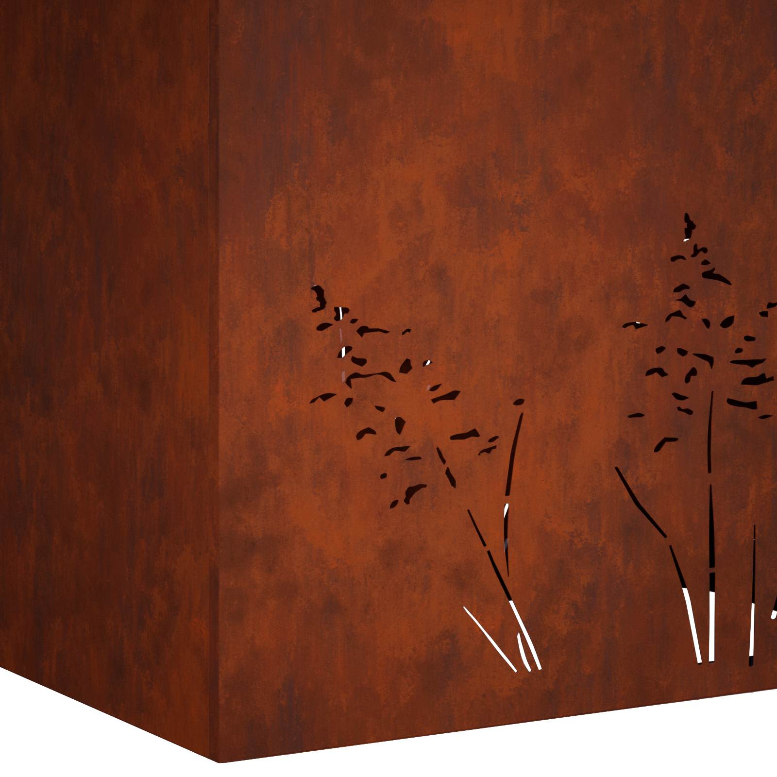 Vaso da giardino 2 pz Ruggine 80 x 20 x 49 cm Acciaio Corten