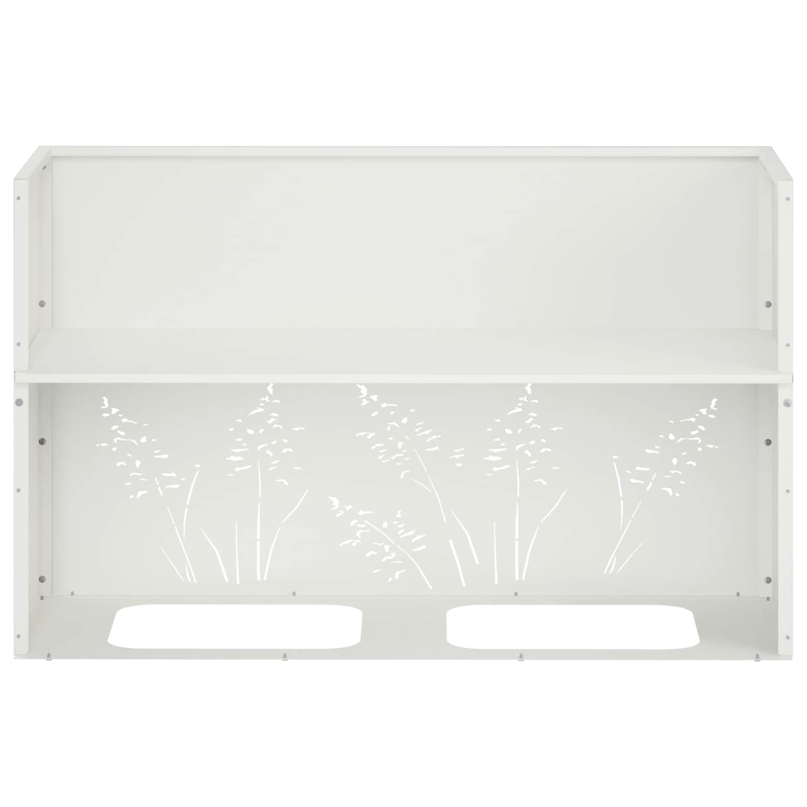 Vaso da giardino 2 pz Bianco 80 x 30 x 49 cm