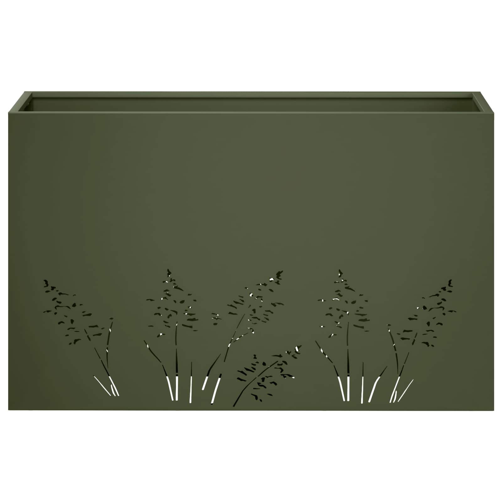 Vaso da giardino Verde Oliva 80 x 30 x 49 cm