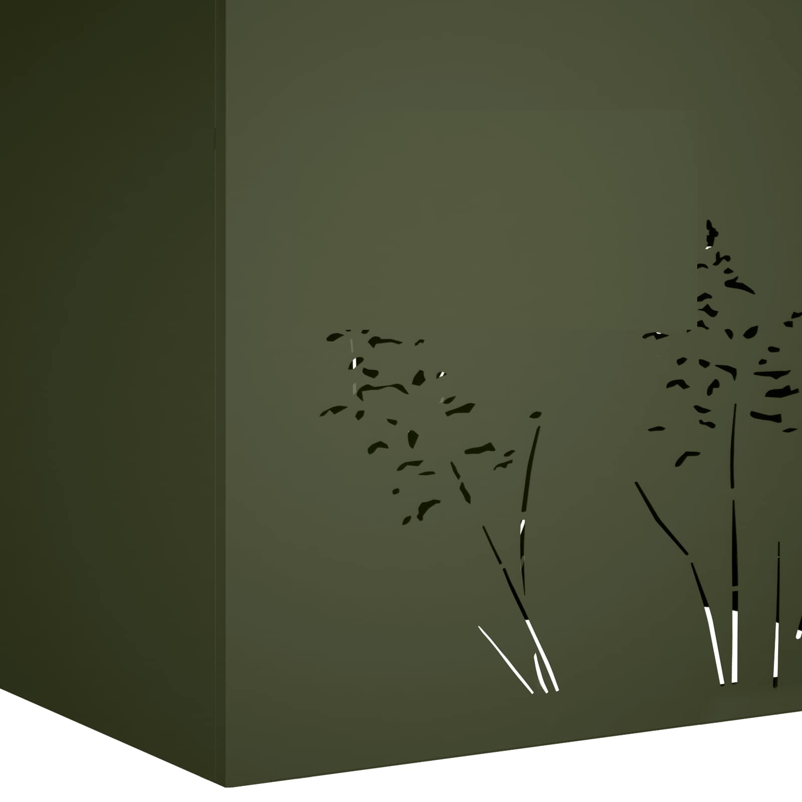 Vaso da giardino 2 pz Verde Oliva 80 x 30 x 49 cm