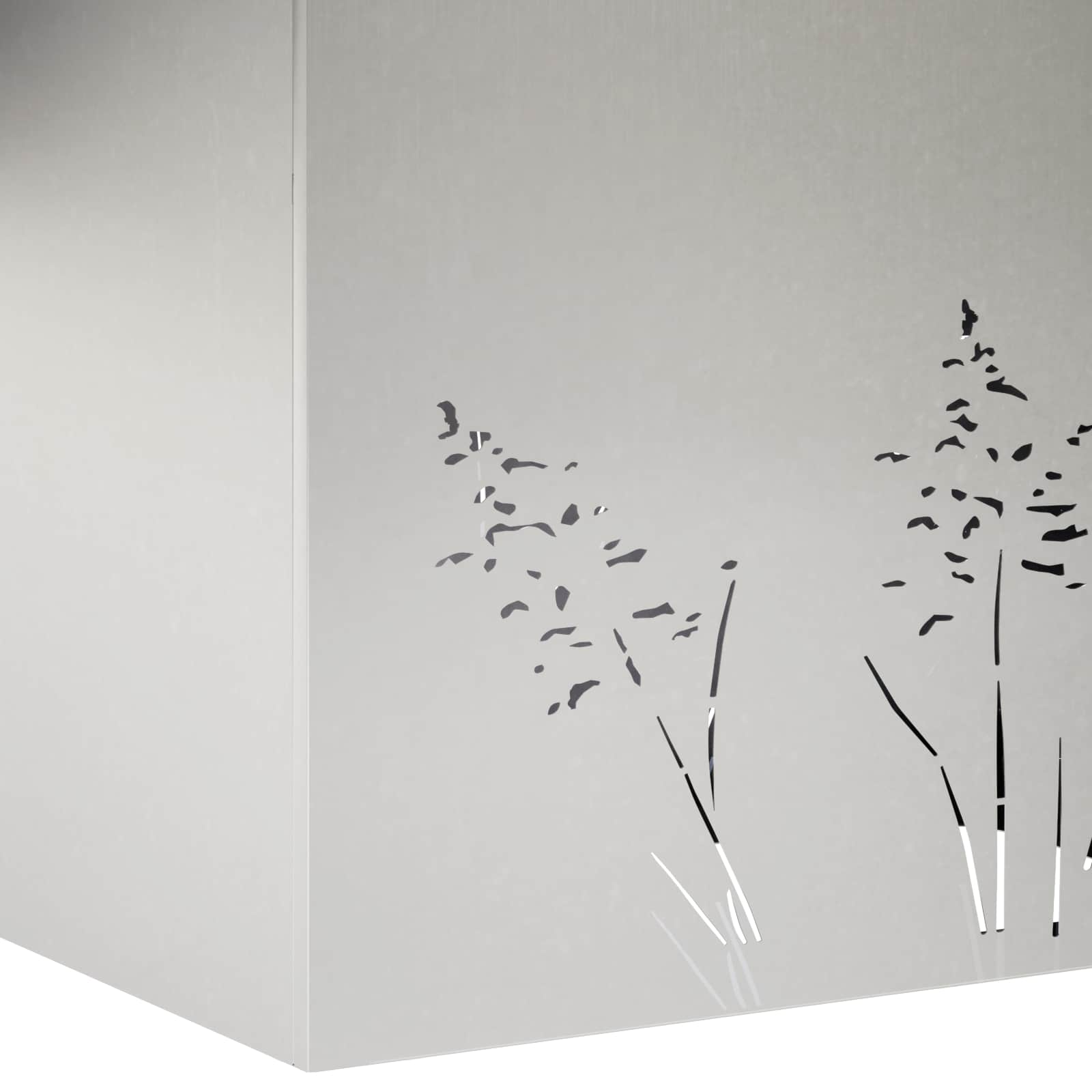 Vaso da giardino 2 pz Argento 80 x 30 x 49 cm Acciaio Inox