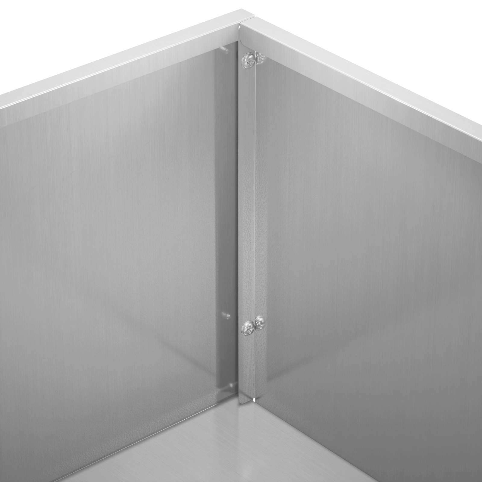 Vaso da giardino 2 pz Argento 80 x 30 x 49 cm Acciaio zincato