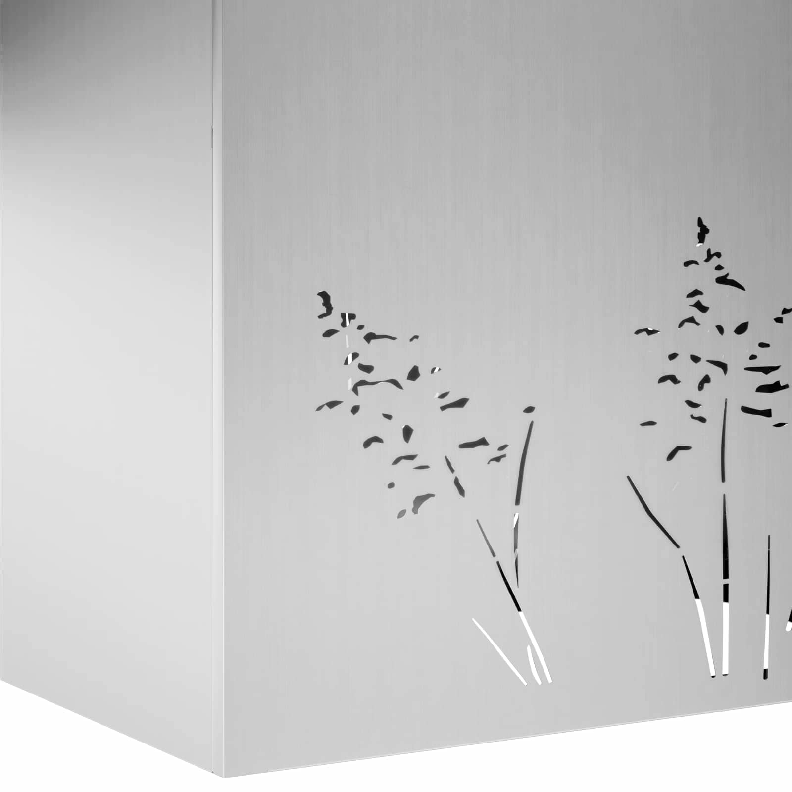 Vaso da giardino 2 pz Argento 80 x 30 x 49 cm Acciaio zincato