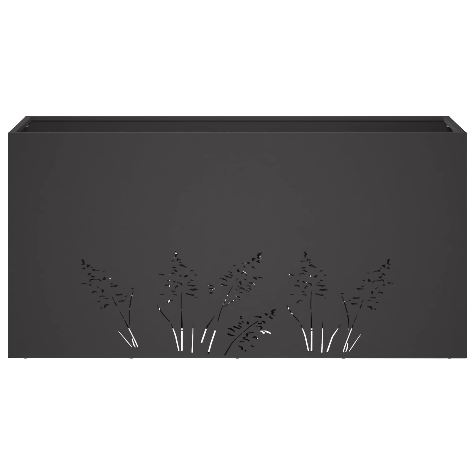 Vaso da giardino Nero 100 x 20 x 49 cm