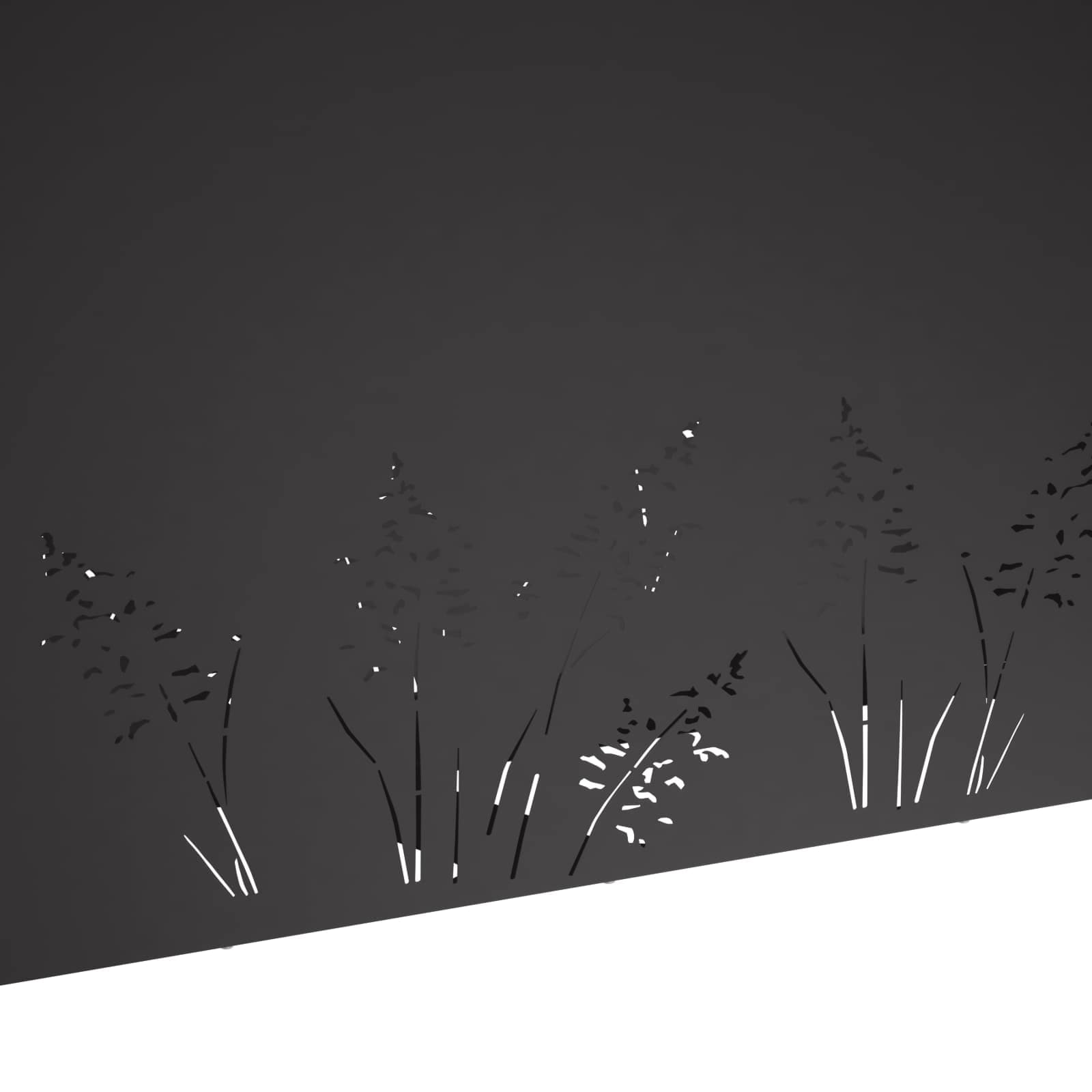 Vaso da giardino Nero 100 x 20 x 49 cm
