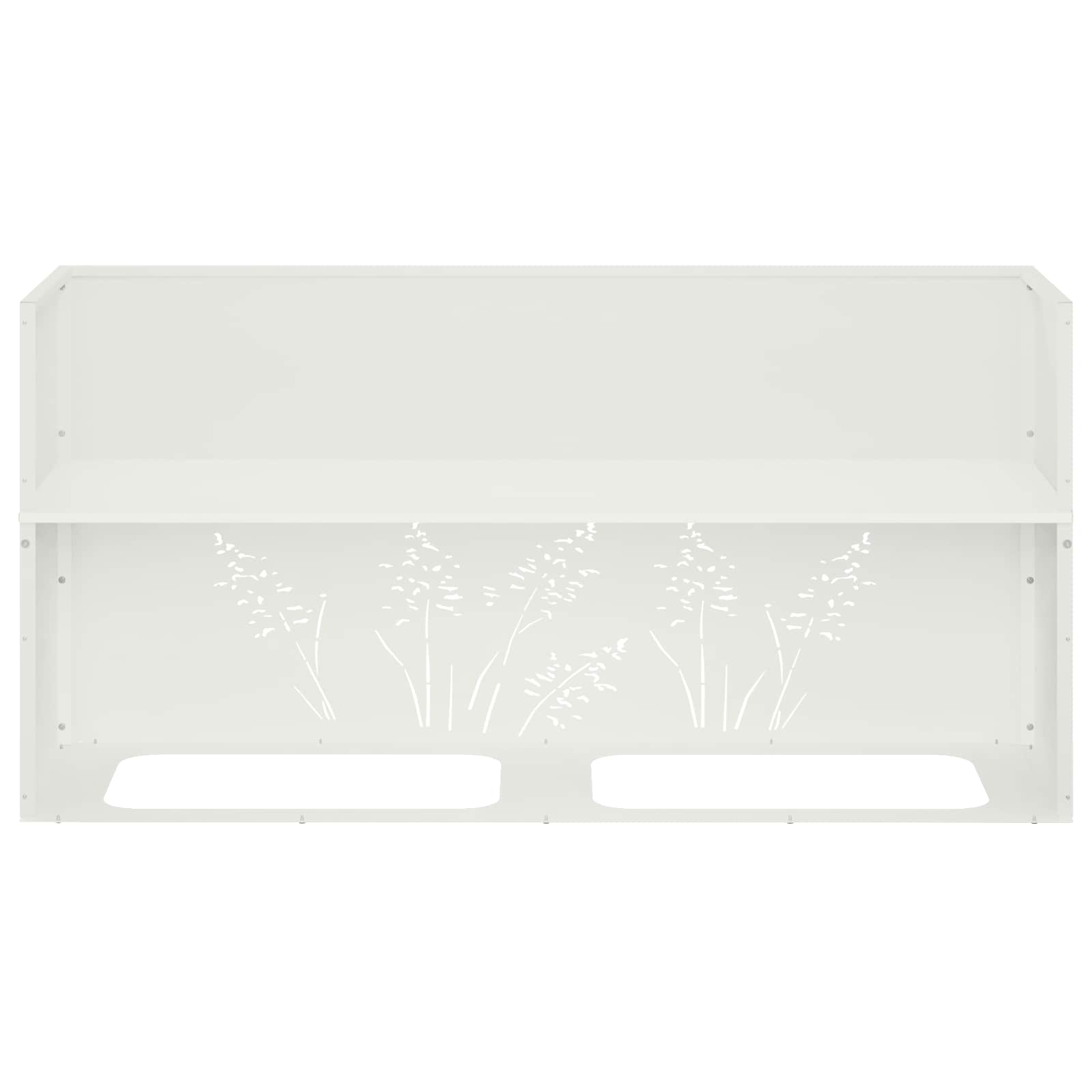 Vaso da giardino 2 pz Bianco 100 x 20 x 49 cm