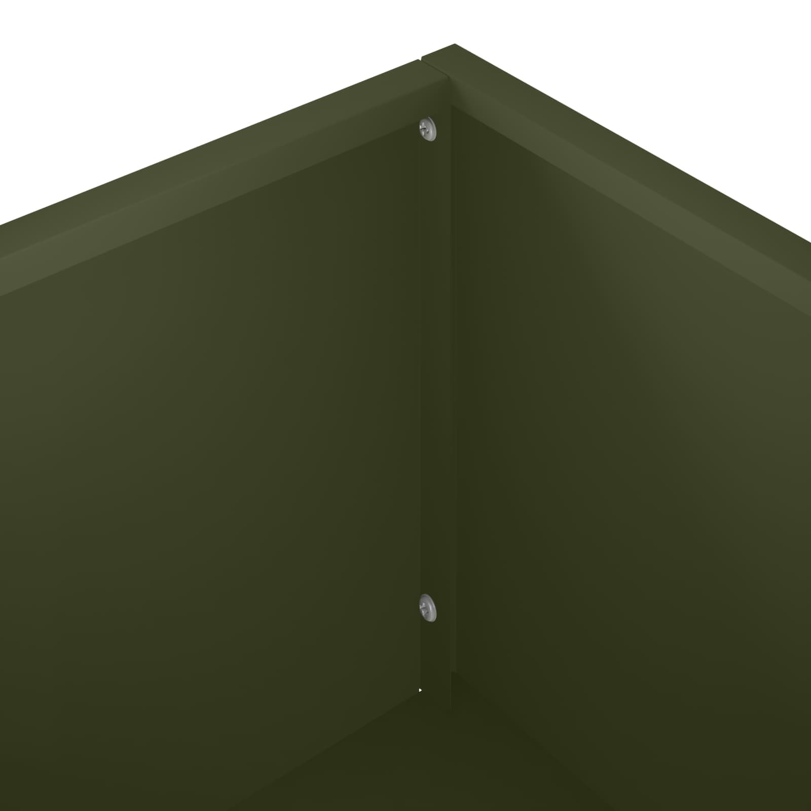 Vaso da giardino 2 pz Verde Oliva 100 x 20 x 49 cm