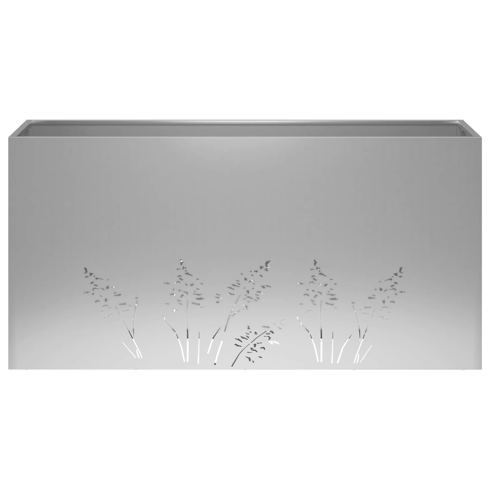 Vaso da giardino Argento 100 x 20 x 49 cm Acciaio zincato