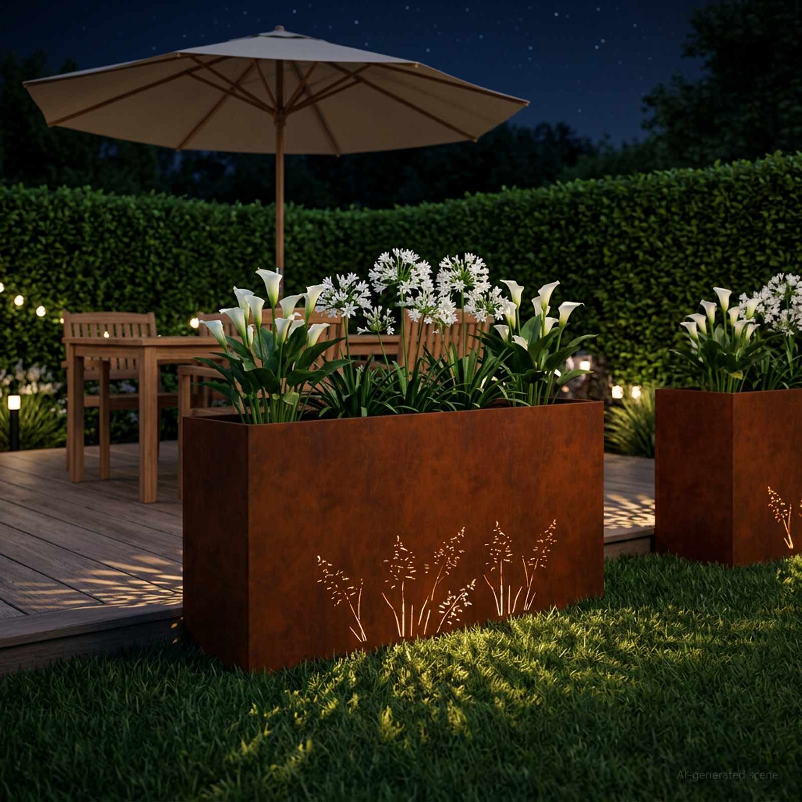 Vaso da giardino Ruggine 100 x 20 x 49 cm Acciaio Corten