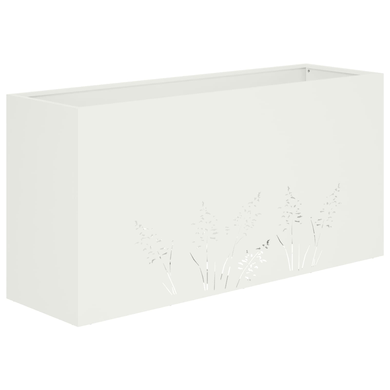 Vaso da giardino Bianco 100 x 30 x 49 cm