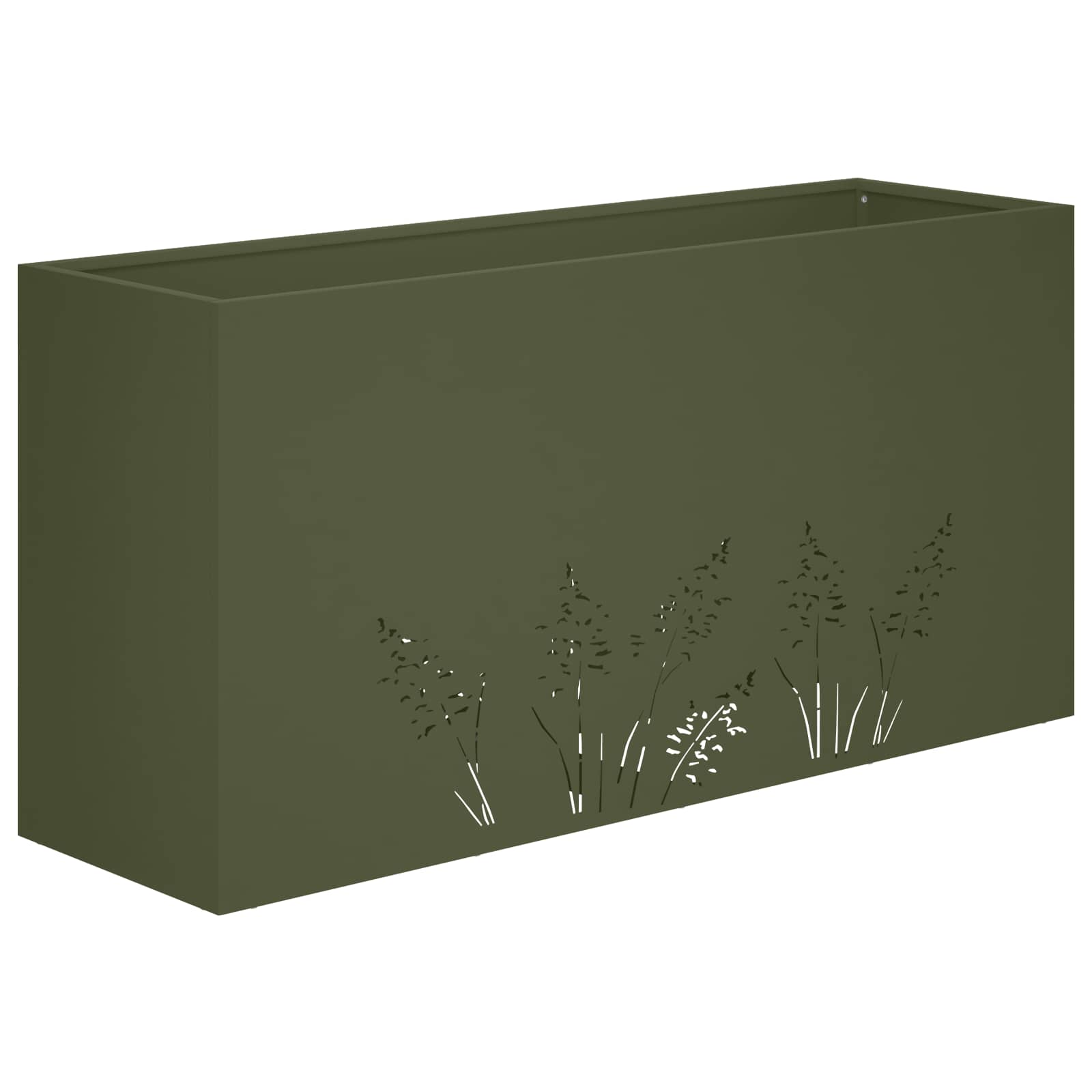 Vaso da giardino 2 pz Verde Oliva 100 x 30 x 49 cm