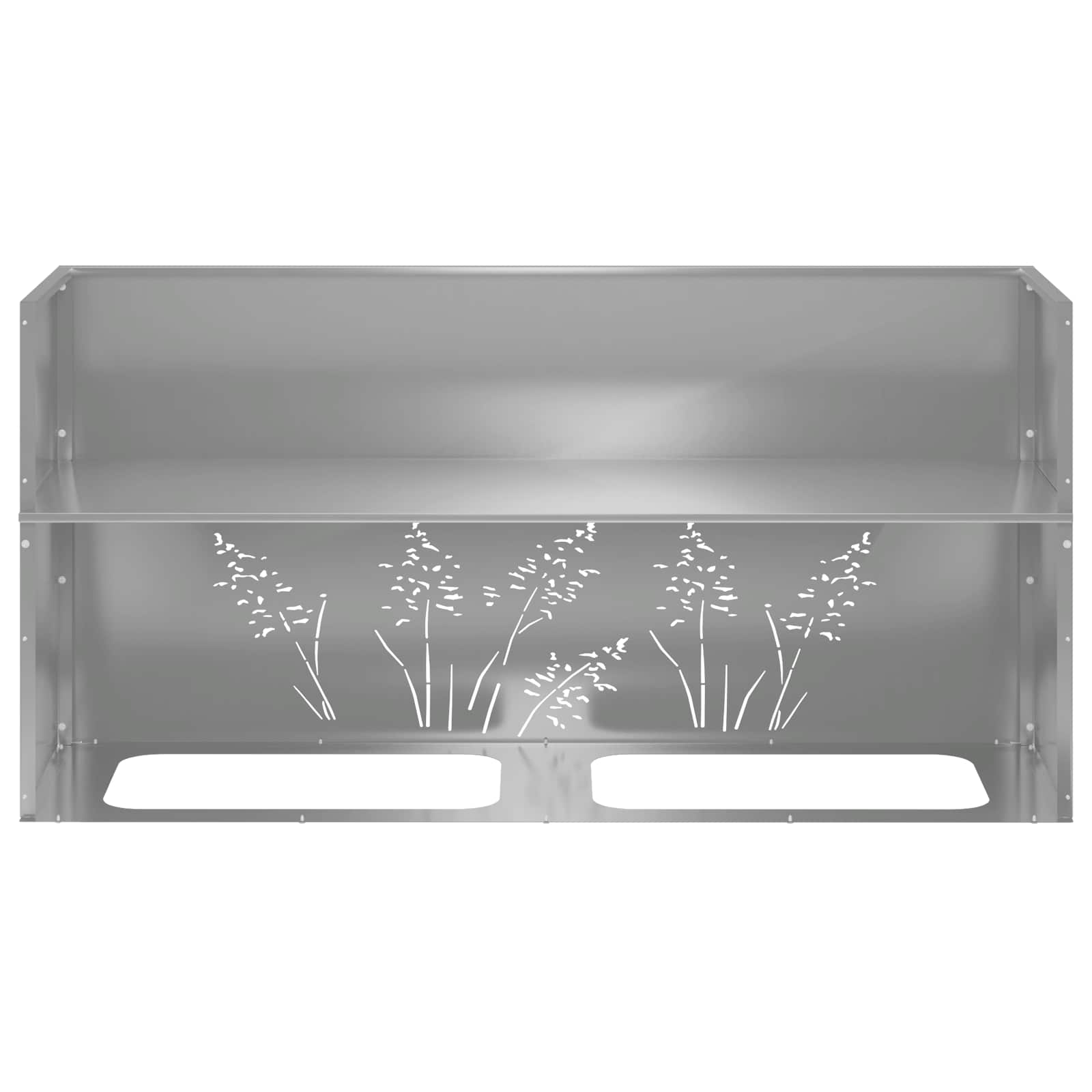 Vaso da giardino Argento 100 x 30 x 49 cm Acciaio zincato