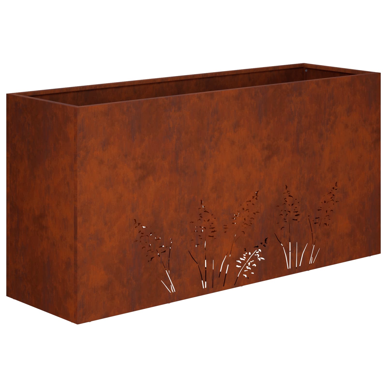Vaso da giardino Ruggine 100 x 30 x 49 cm Acciaio Corten