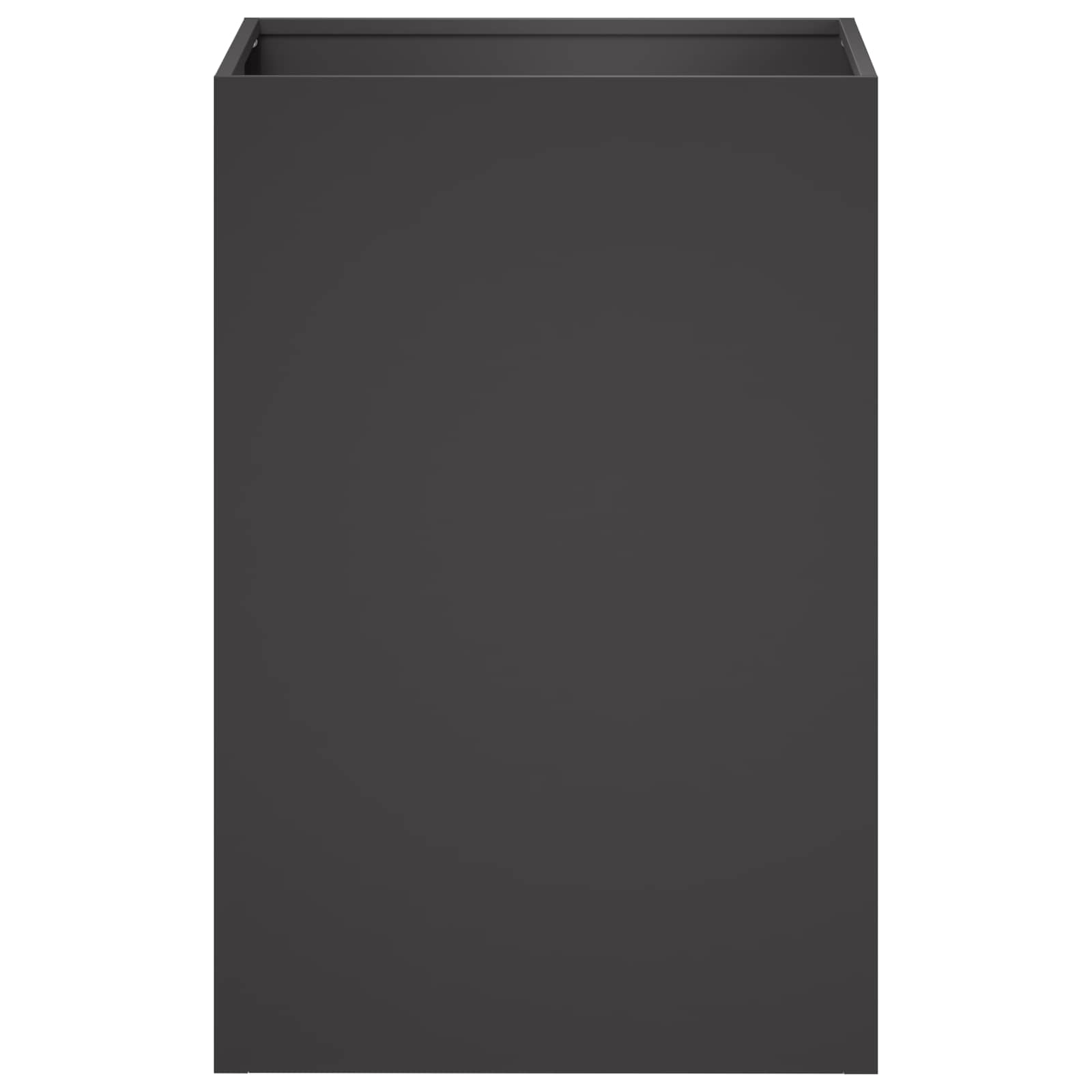Vaso da giardino Nero 40 x 40 x 60 cm Acciaio laminato a freddo