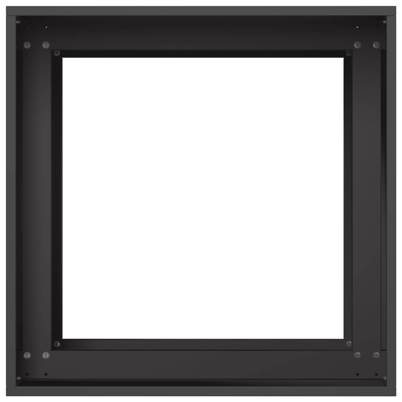 Vaso da giardino Nero 40 x 40 x 60 cm Acciaio laminato a freddo