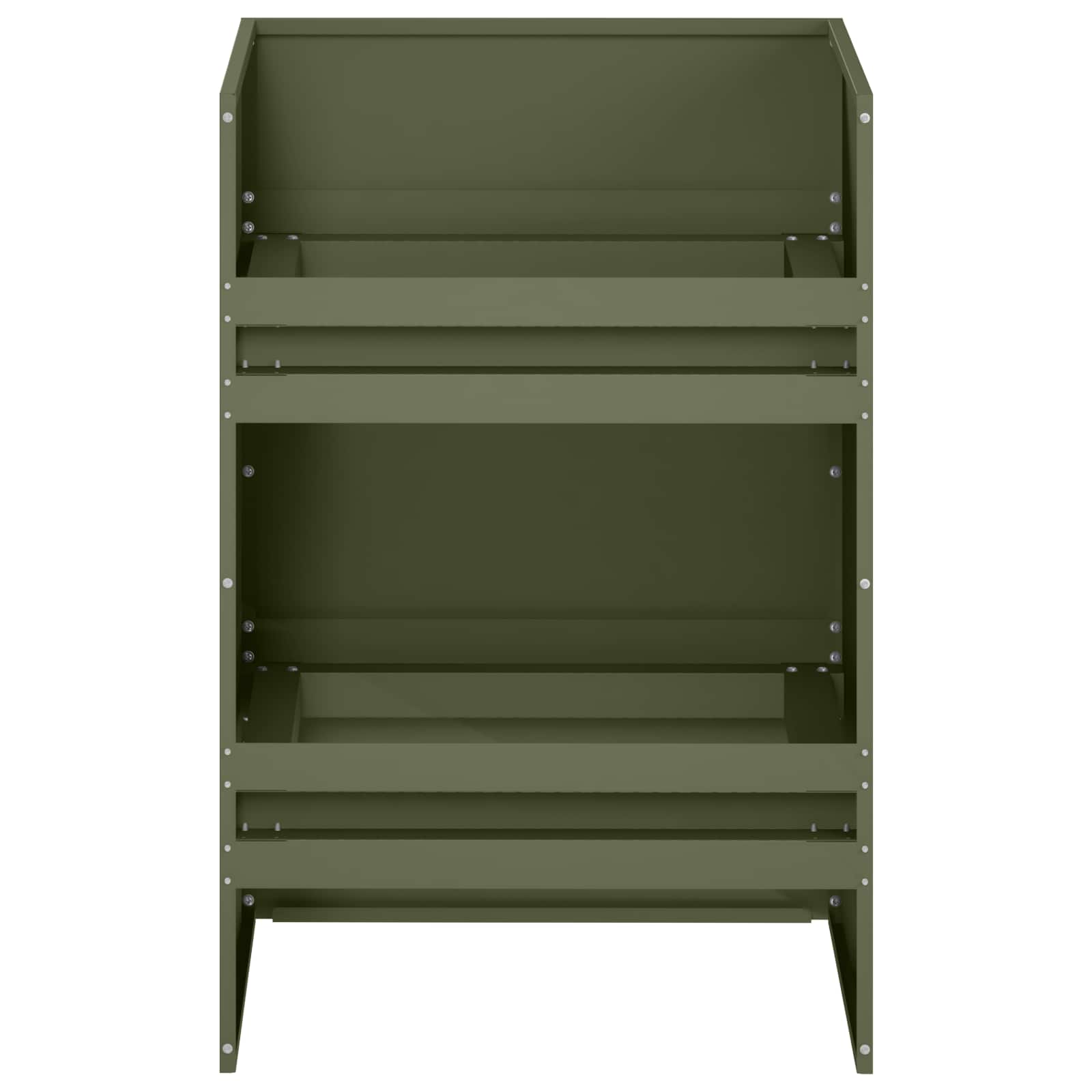 Vaso da giardino Verde Oliva 40 x 40 x 60 cm