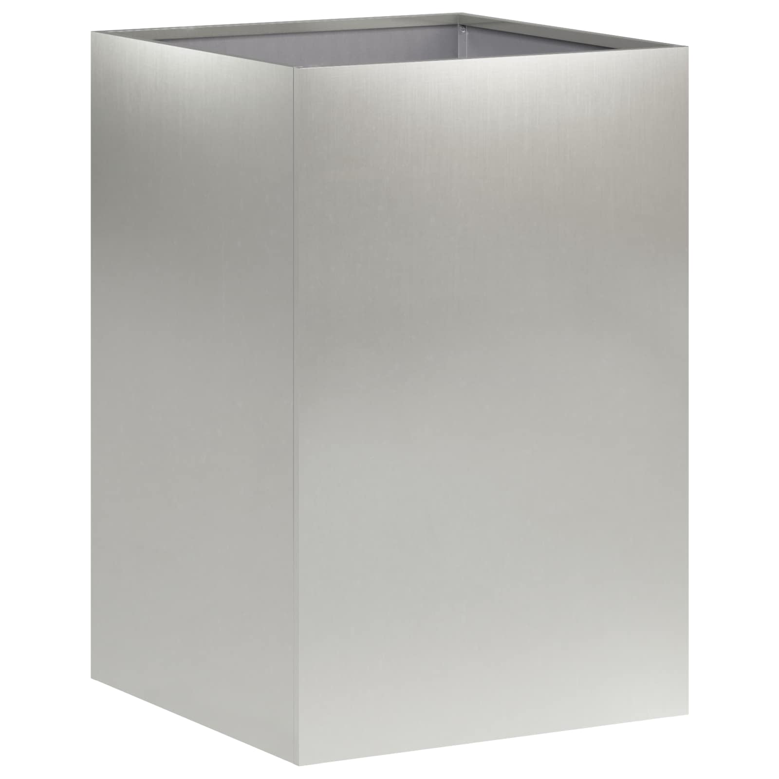 Vaso da giardino Argento 40 x 40 x 60 cm Acciaio Inox
