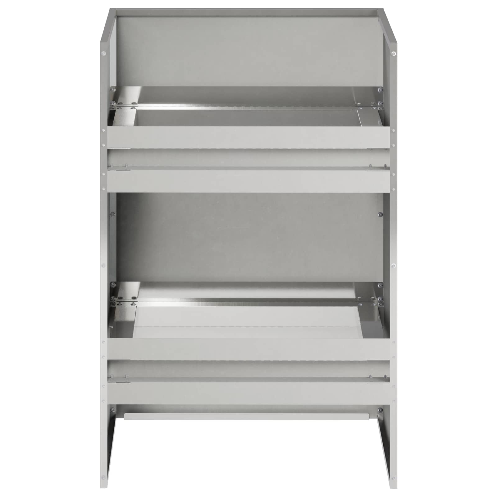 Vaso da giardino Argento 40 x 40 x 60 cm Acciaio Inox