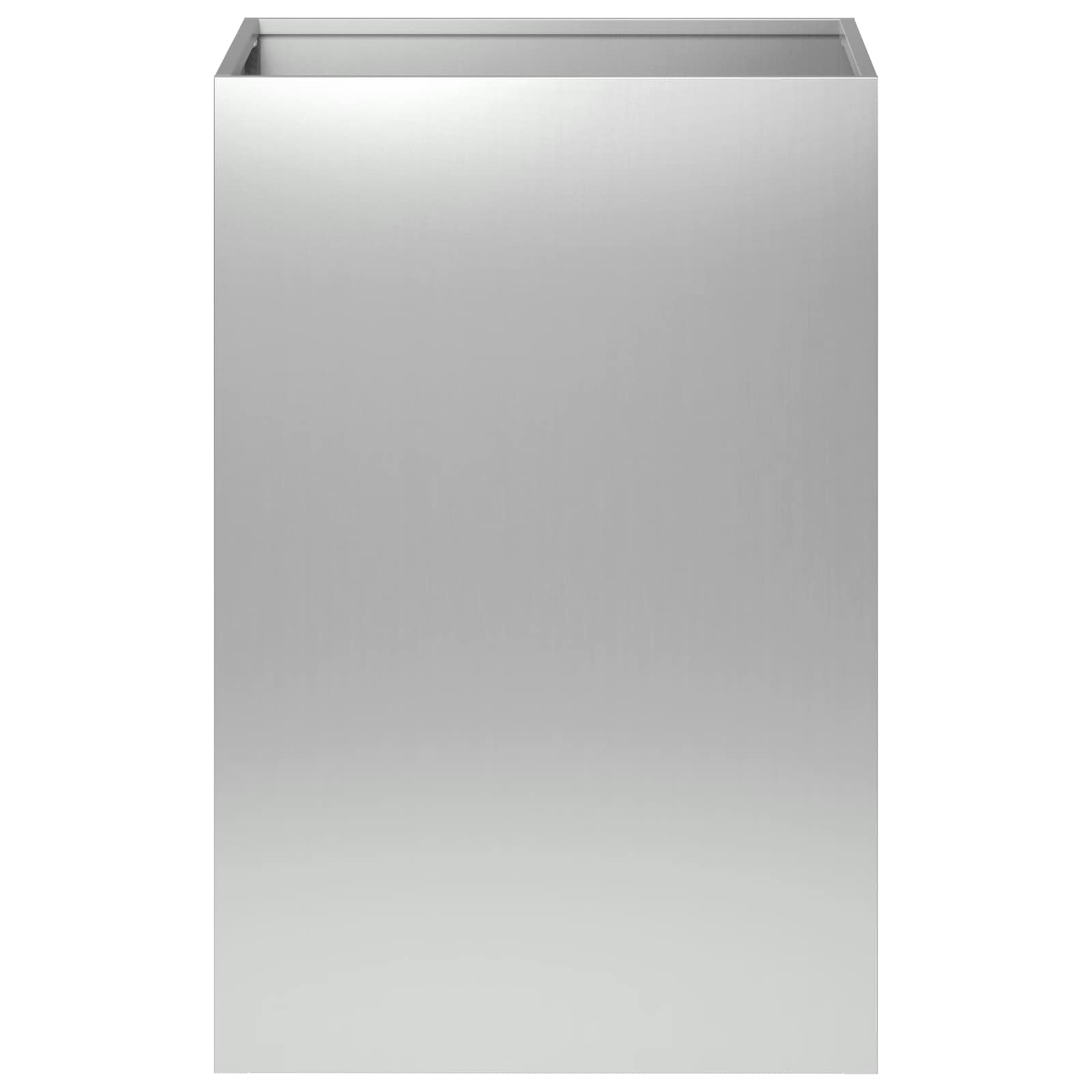 Vaso da giardino Argento 40 x 40 x 60 cm Acciaio zincato