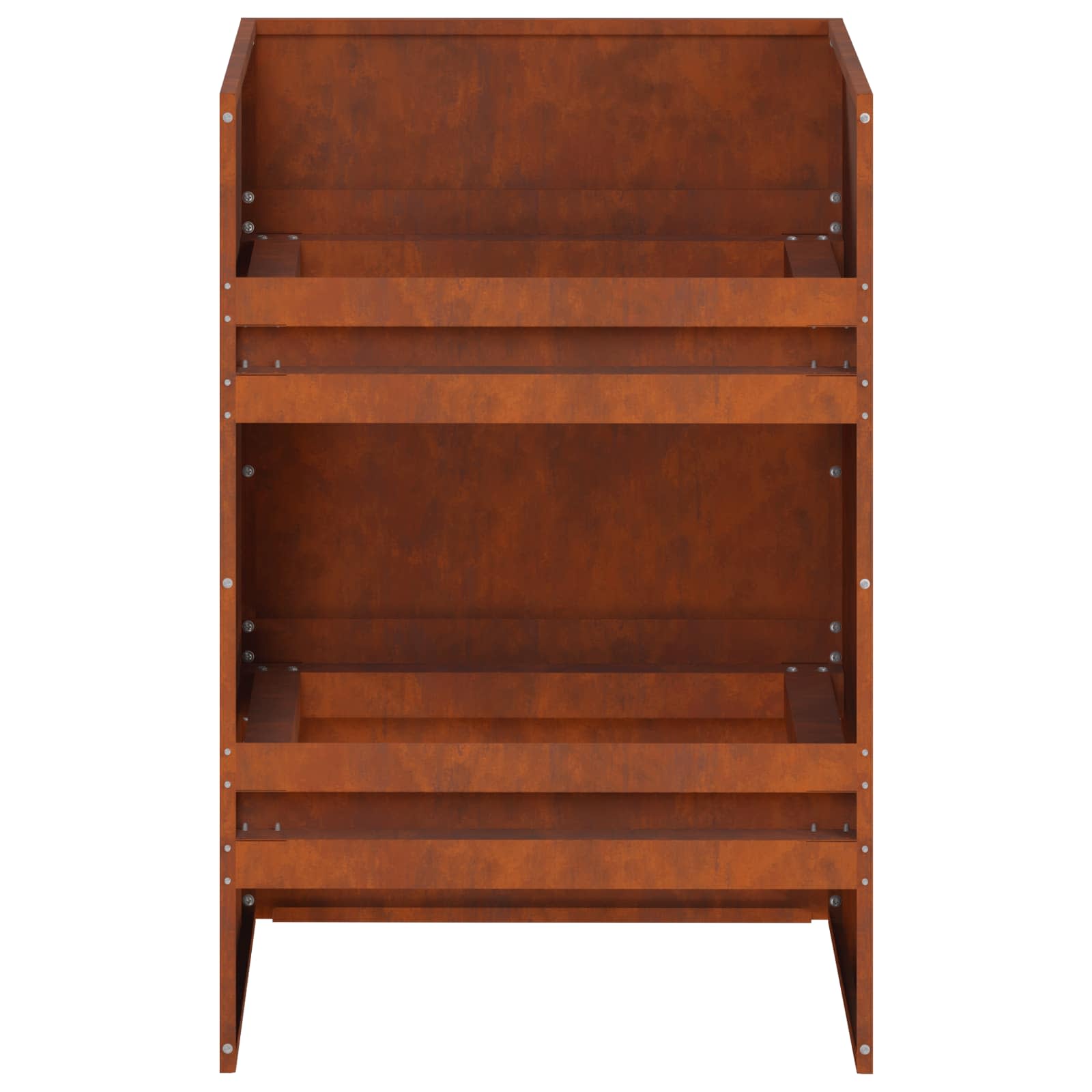 Vaso da giardino Ruggine 40 x 40 x 60 cm Acciaio Corten