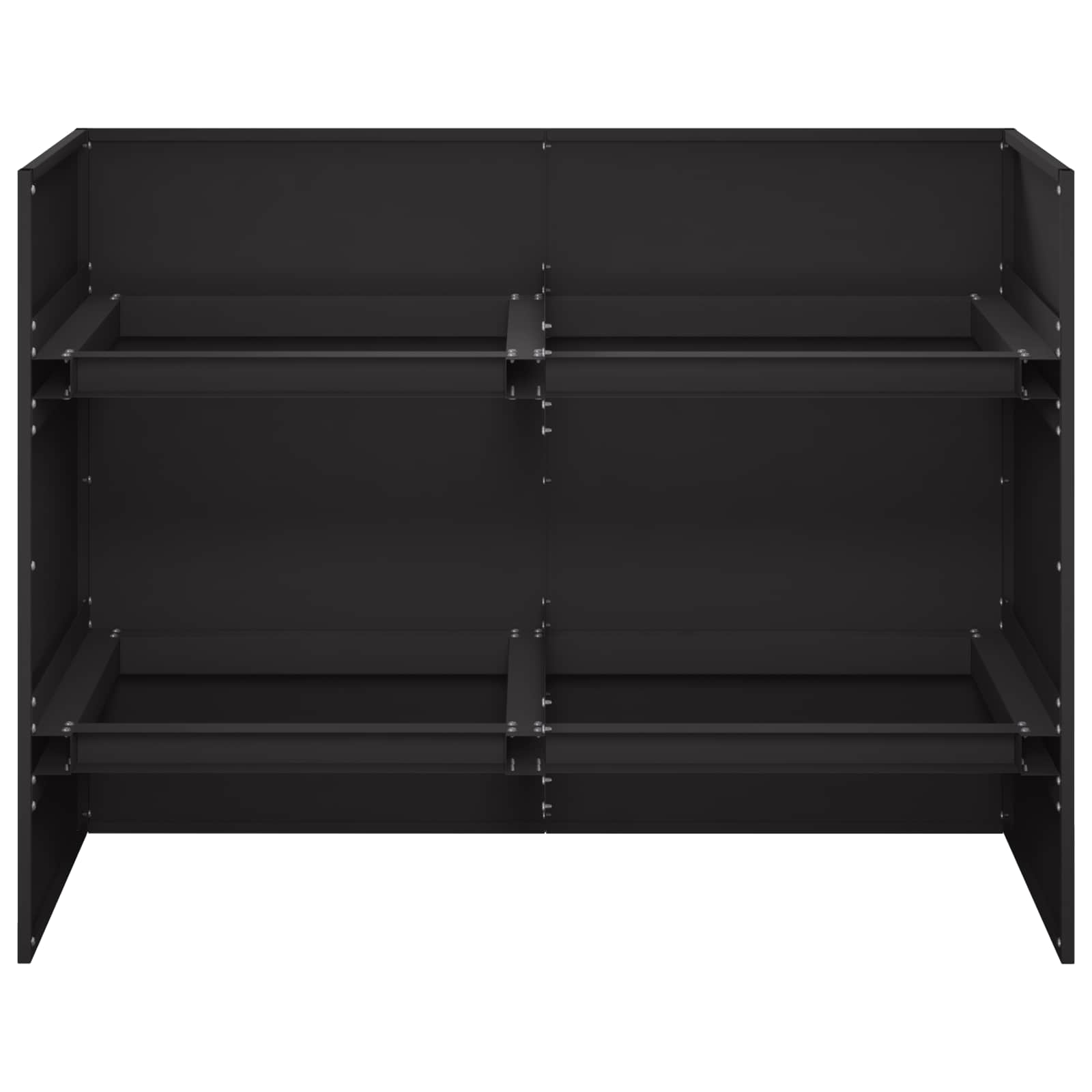 Vaso da giardino Nero 80 x 40 x 60 cm Acciaio laminato a freddo