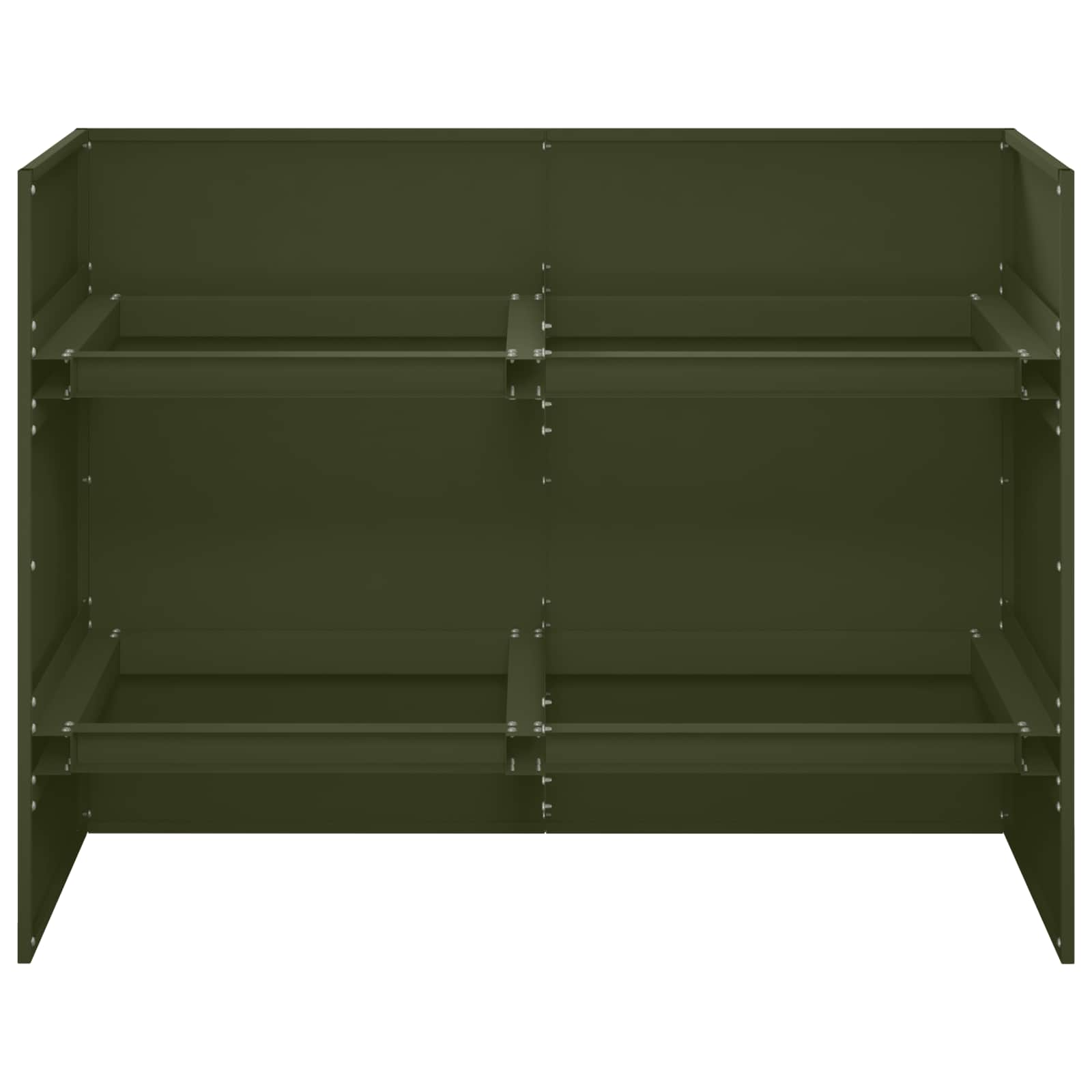 Vaso da giardino Verde Oliva 80 x 40 x 60 cm