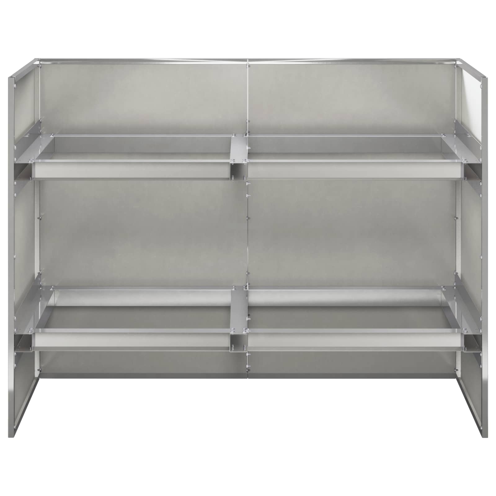 Vaso da giardino Argento 80 x 40 x 60 cm Acciaio Inox