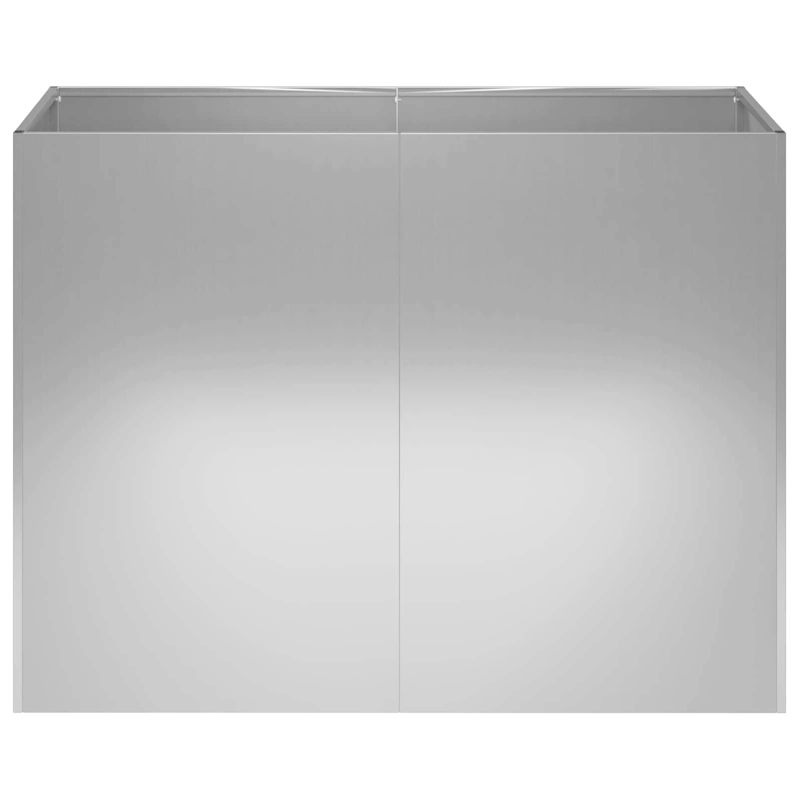 Vaso da giardino Argento 80 x 40 x 60 cm Acciaio zincato