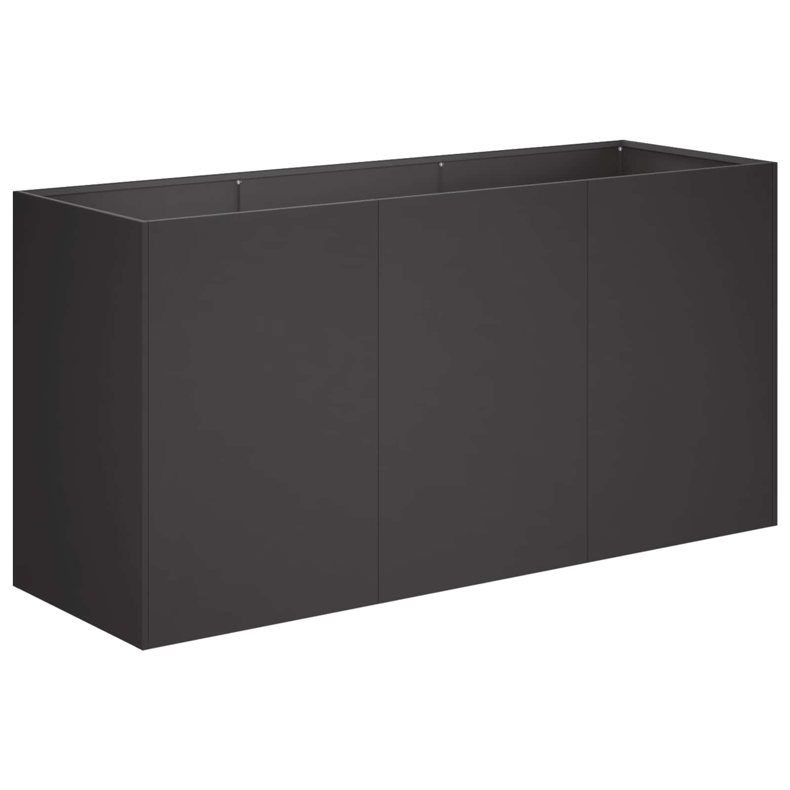 Vaso da giardino Nero 120 x 40 x 60 cm