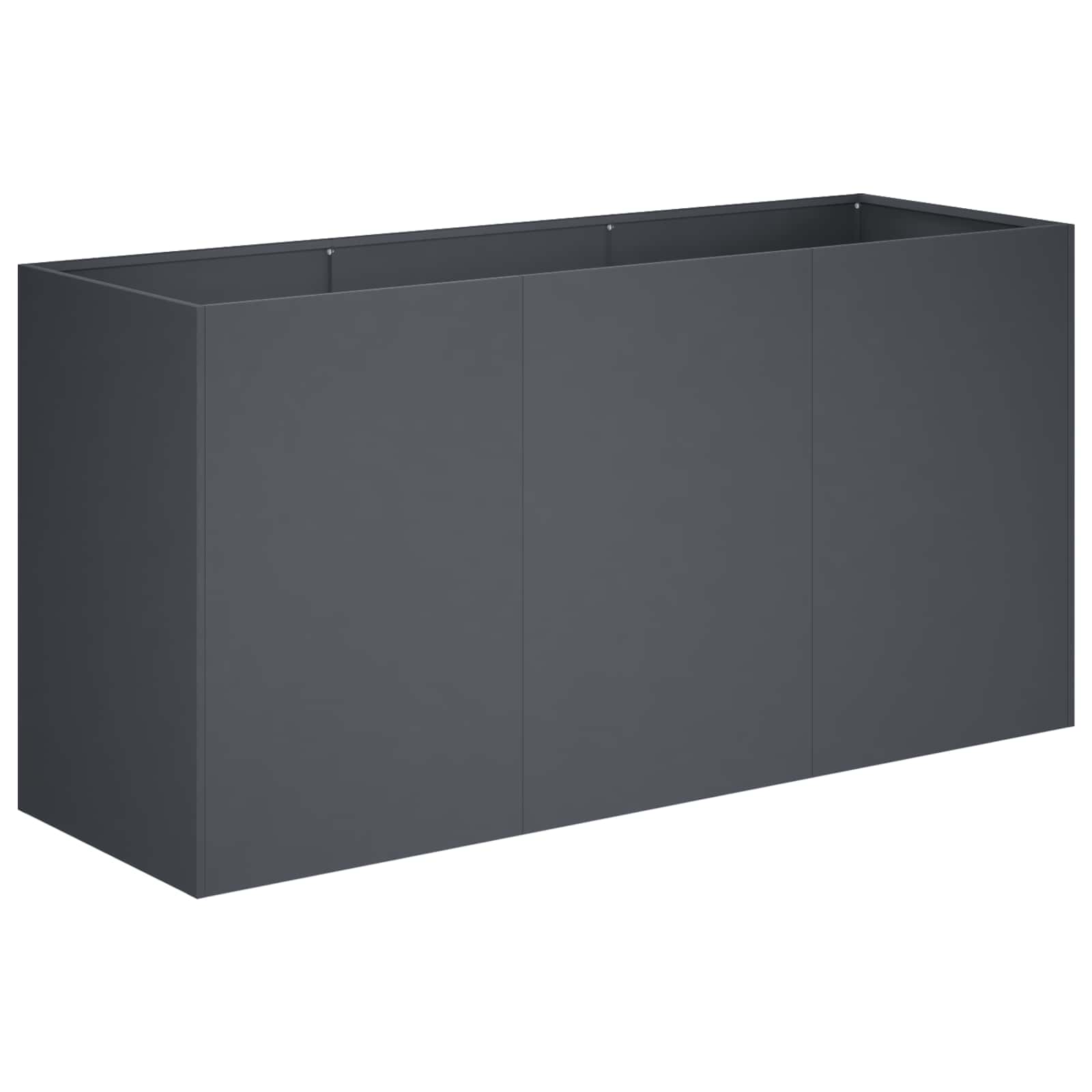 Vaso da giardino Antracite 120 x 40 x 60 cm