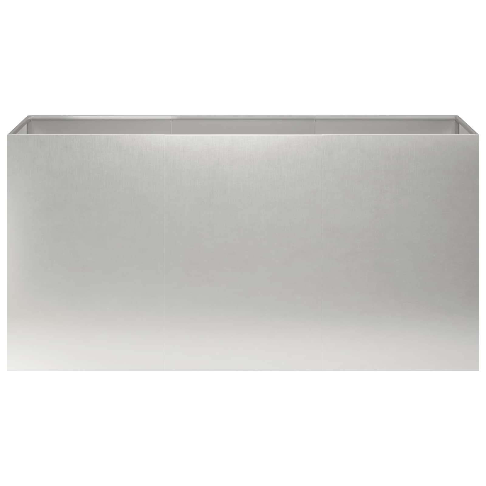 Vaso da giardino Argento 120 x 40 x 60 cm Acciaio Inox