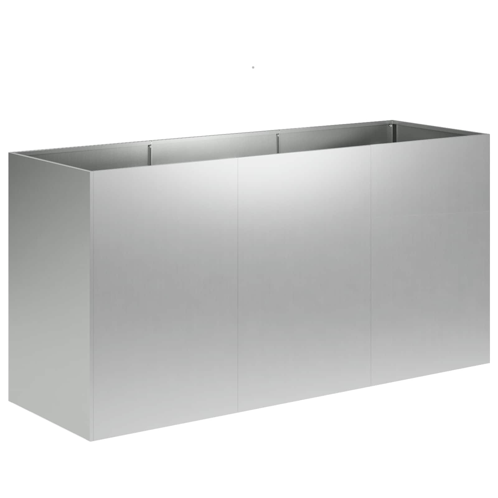 Vaso da giardino Argento 120 x 40 x 60 cm Acciaio zincato