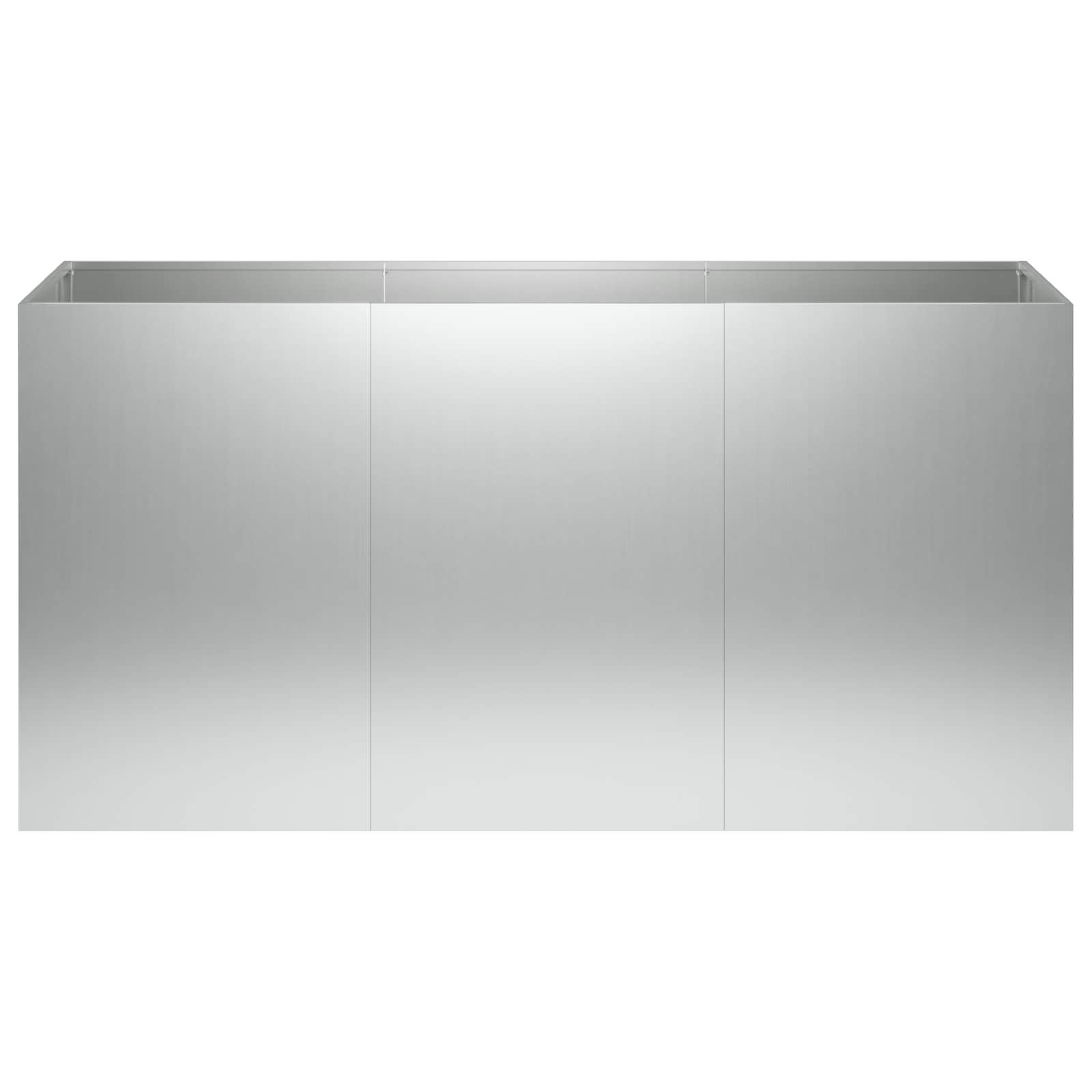 Vaso da giardino Argento 120 x 40 x 60 cm Acciaio zincato