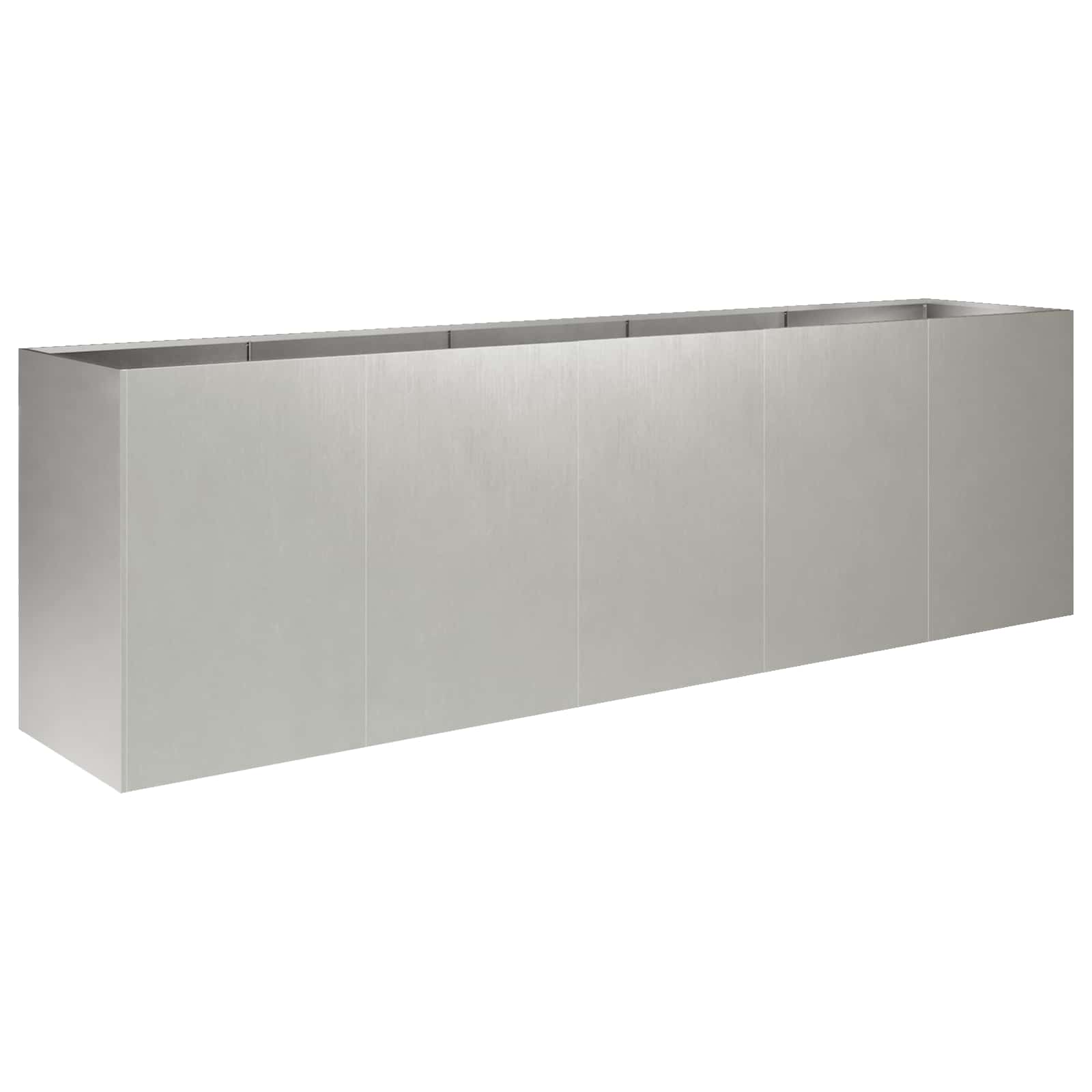 Vaso da giardino Argento 200 x 40 x 60 cm Acciaio Inox