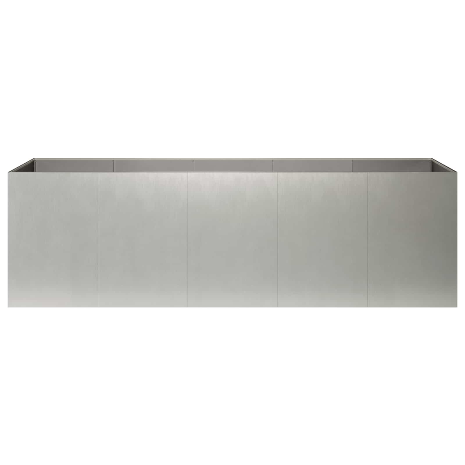 Vaso da giardino Argento 200 x 40 x 60 cm Acciaio Inox