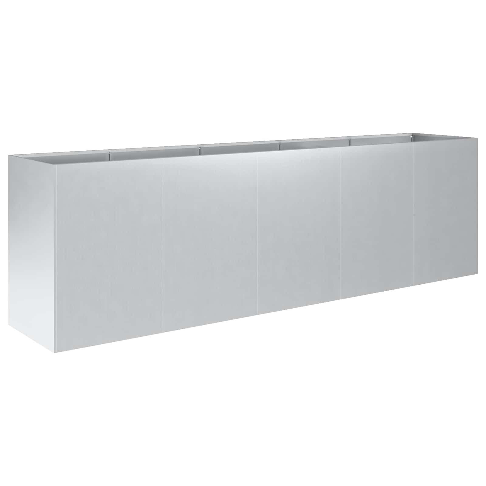 Vaso da giardino Argento 200 x 40 x 60 cm Acciaio zincato