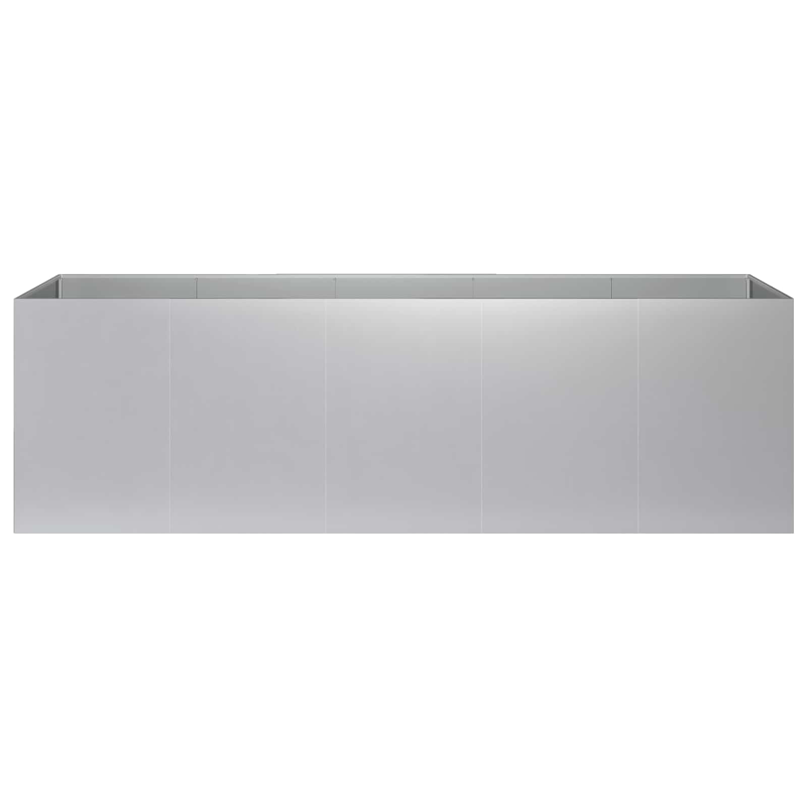 Vaso da giardino Argento 200 x 40 x 60 cm Acciaio zincato