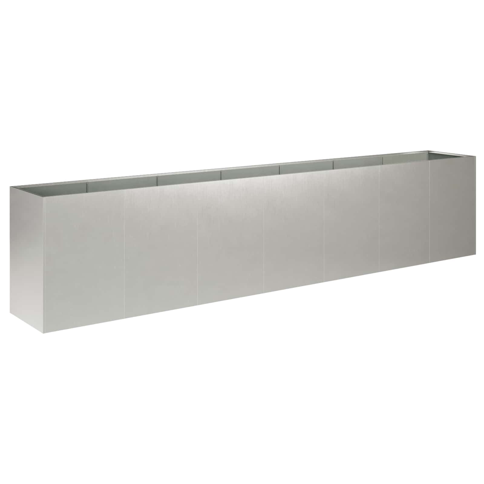 Vaso da giardino Argento 280 x 40 x 60 cm Acciaio Inox