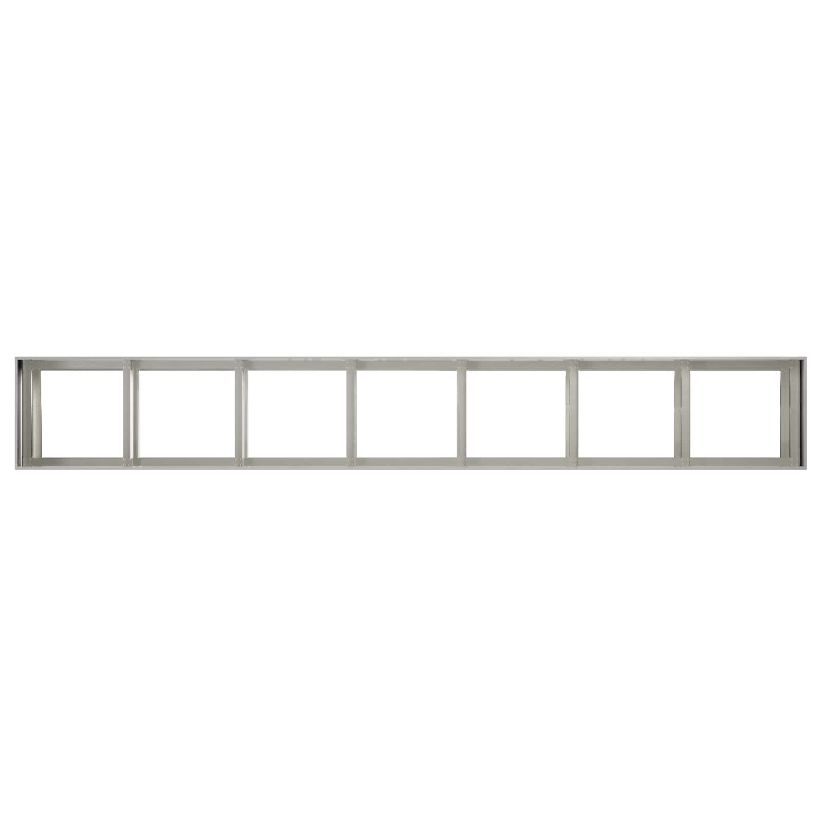 Vaso da giardino Argento 280 x 40 x 60 cm Acciaio Inox