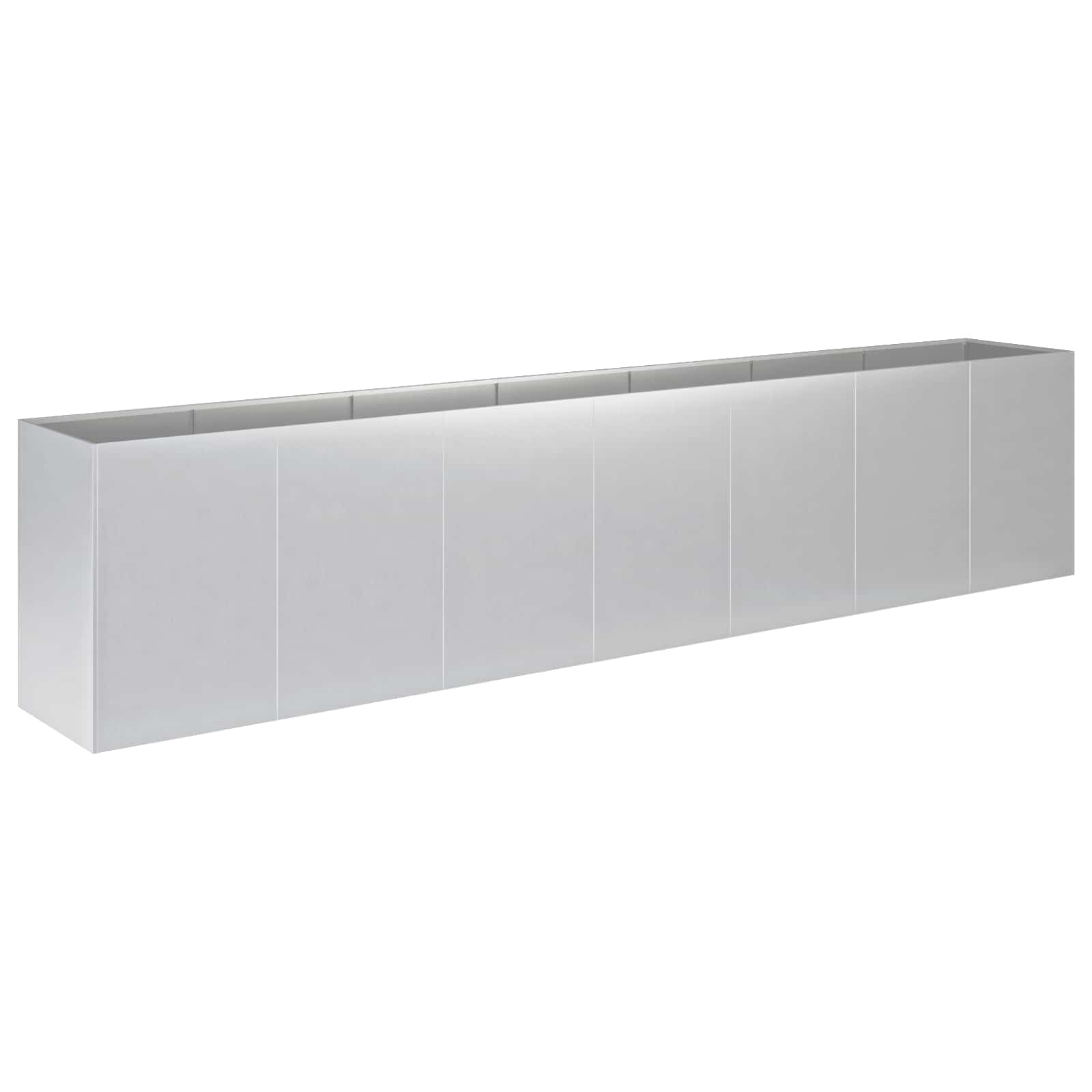 Vaso da giardino Argento 280 x 40 x 60 cm Acciaio zincato